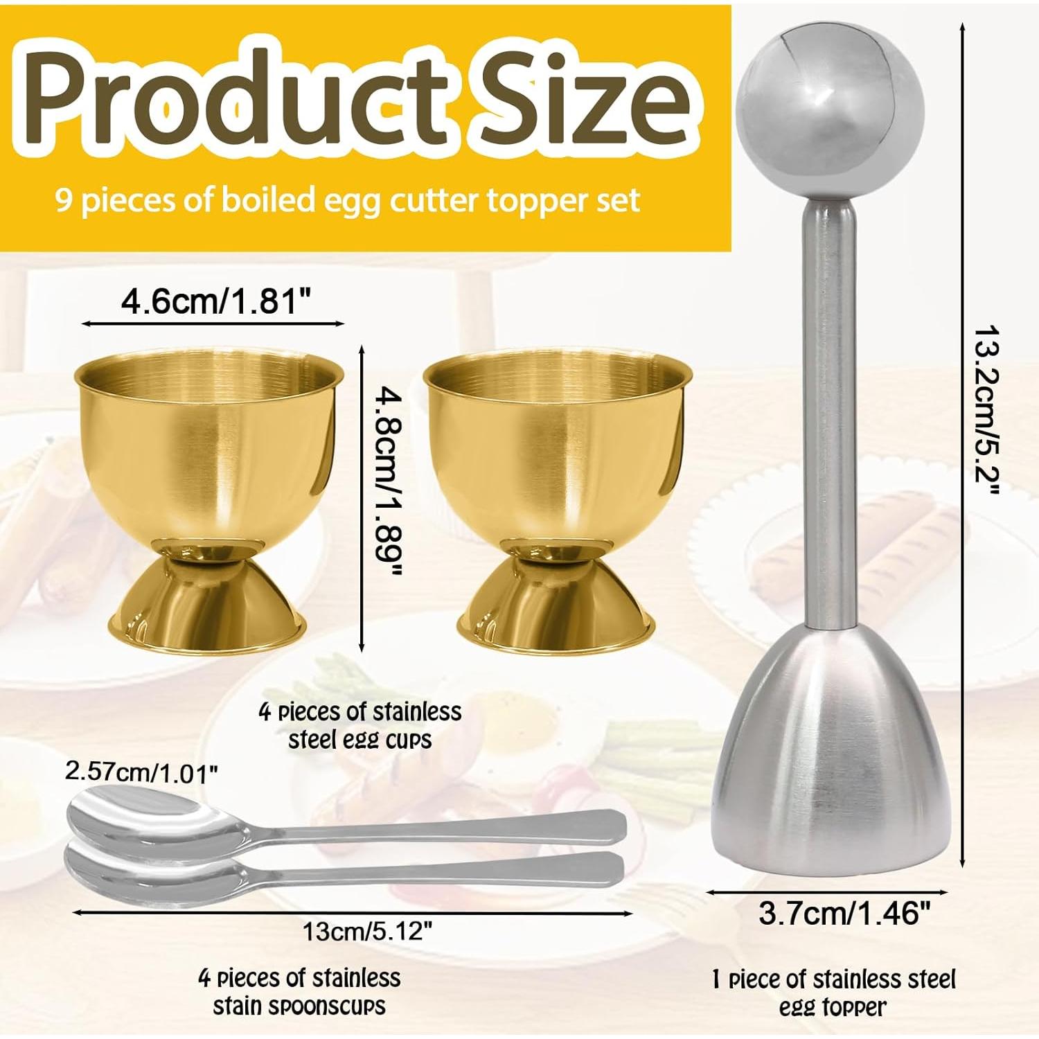 Juego de 9 Abridores de Huevo Acero Inoxidable Vibedor