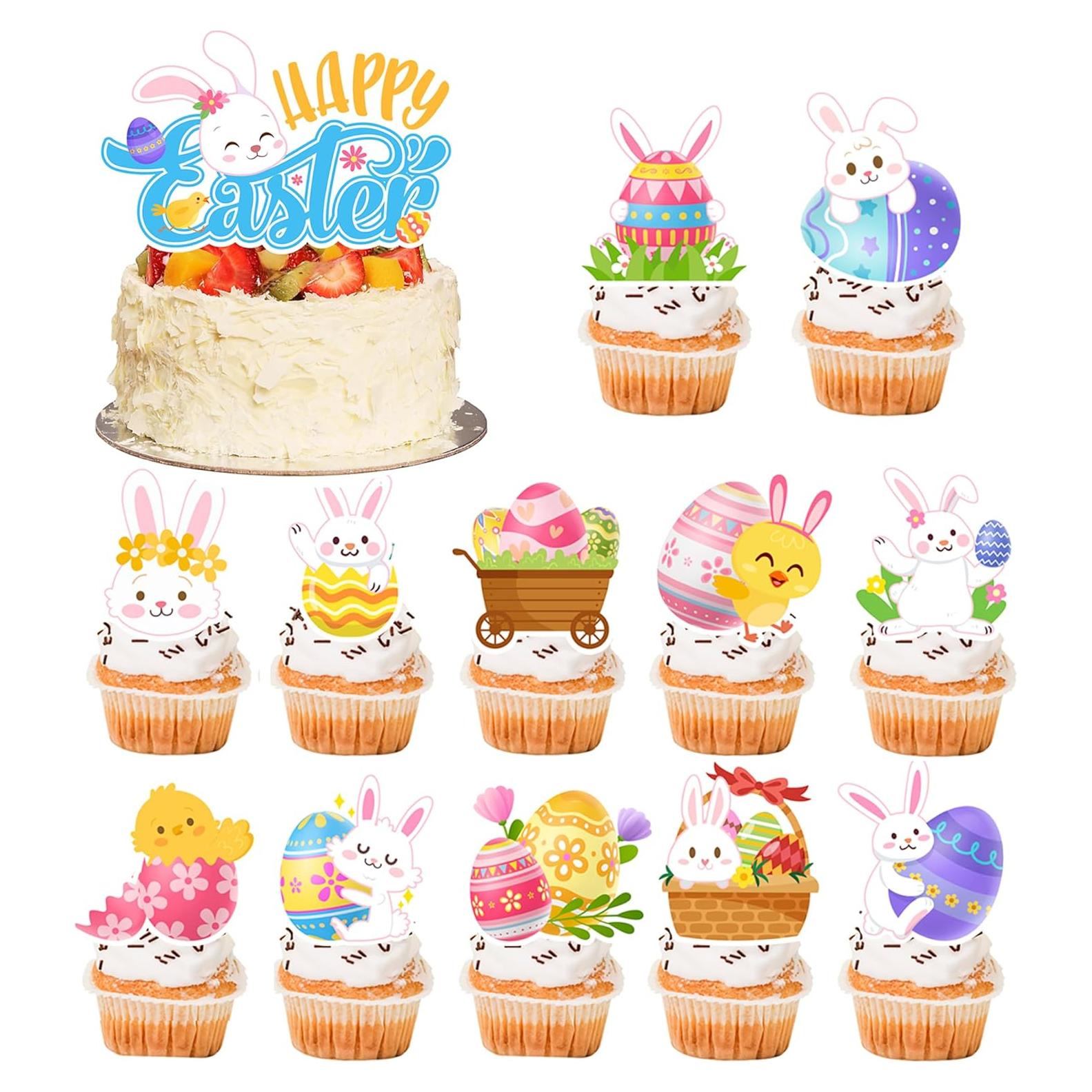 25 Piezas Decoraciones de Pastel de Pascua Fruitful Jewelry