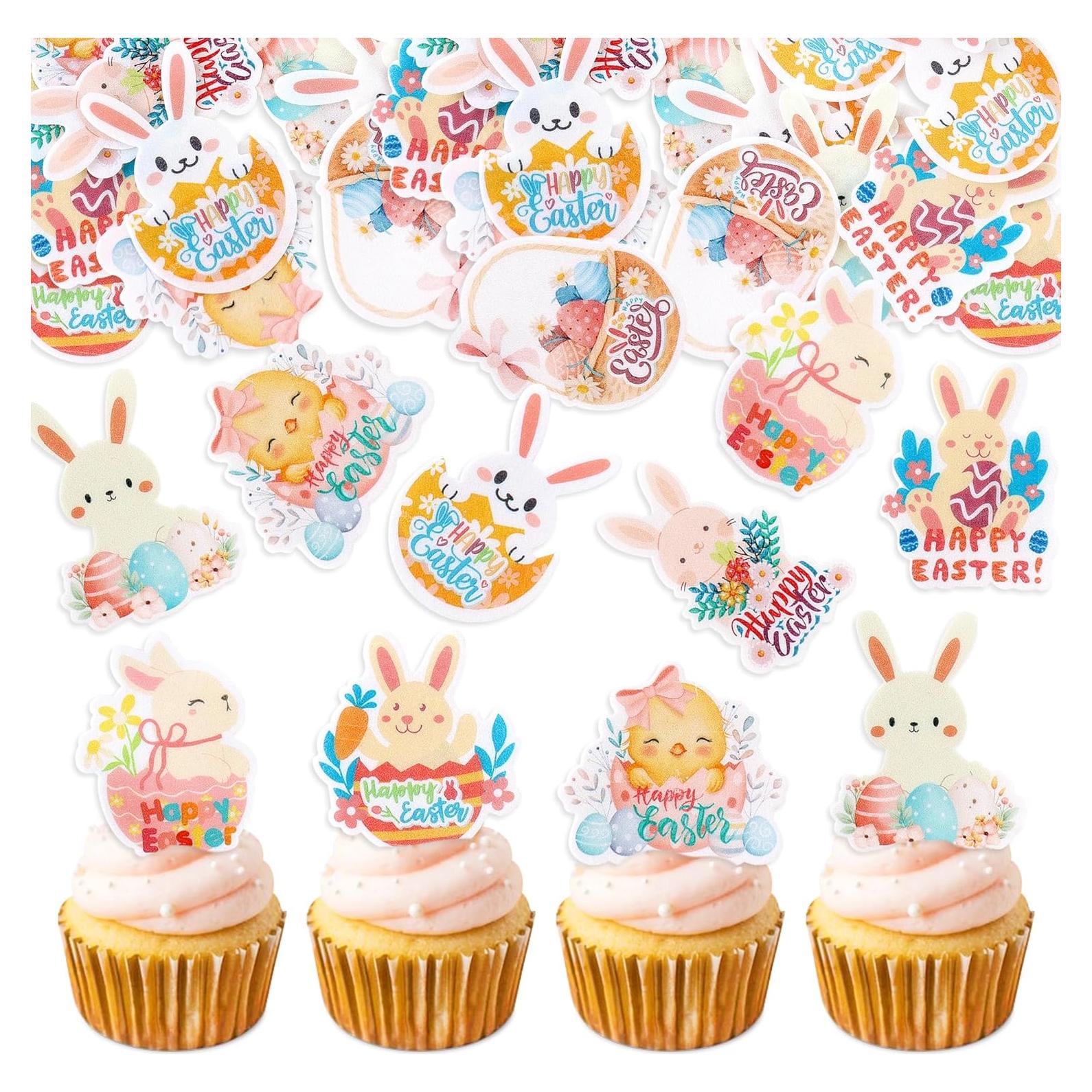56 Decoraciones Comestibles para Cupcakes Giga Gud - Pascua