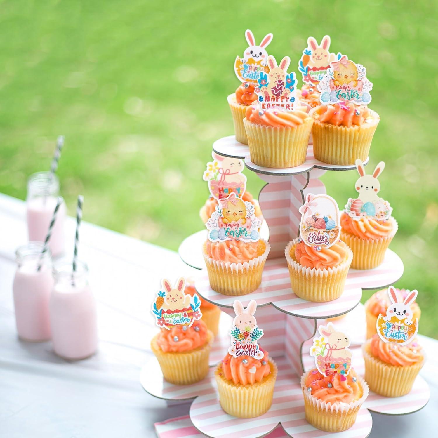 56 Decoraciones Comestibles para Cupcakes Giga Gud - Pascua