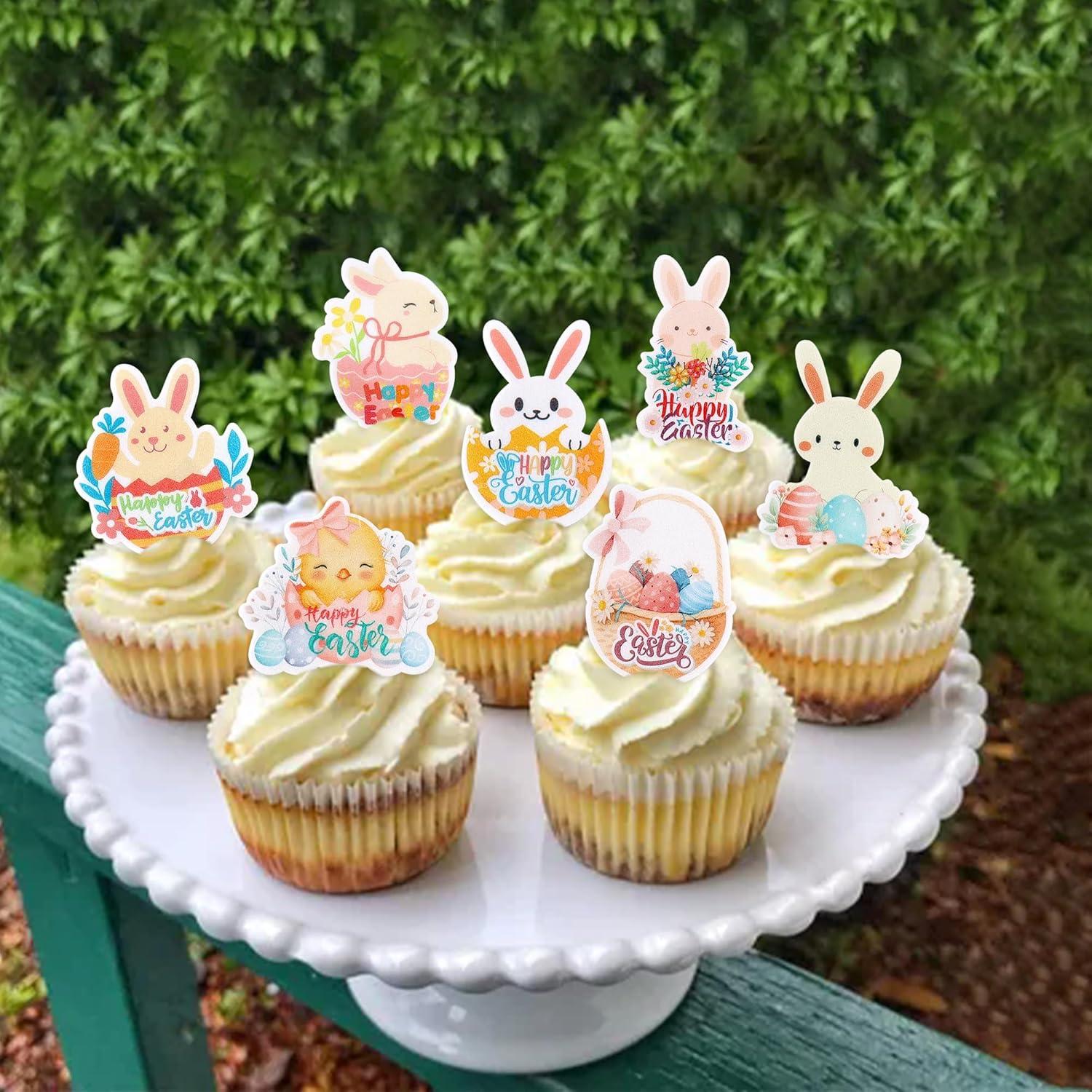 56 Decoraciones Comestibles para Cupcakes Giga Gud - Pascua