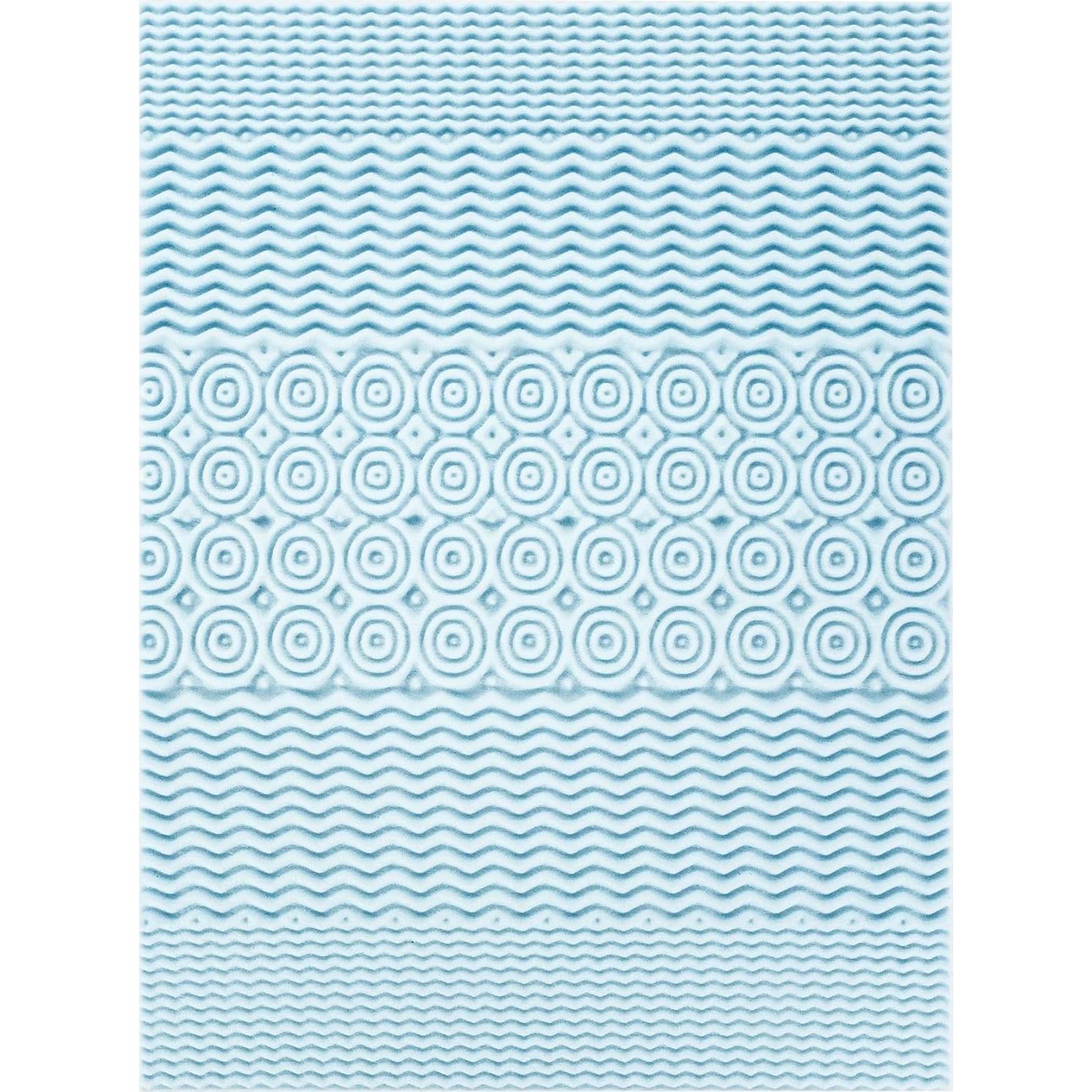 Topper de Espuma con Memoria Mellow 5 Zonas 1.5 cm Individual Azul