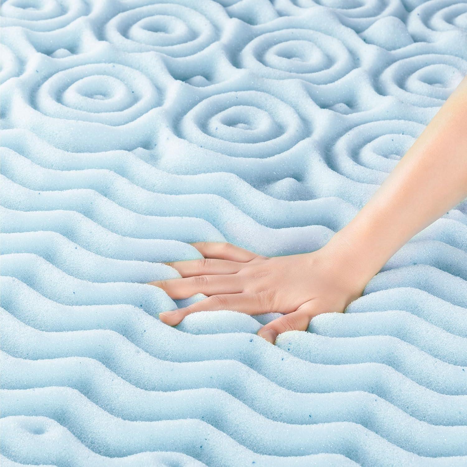 Topper de Espuma con Memoria Mellow 5 Zonas 1.5 cm Individual Azul