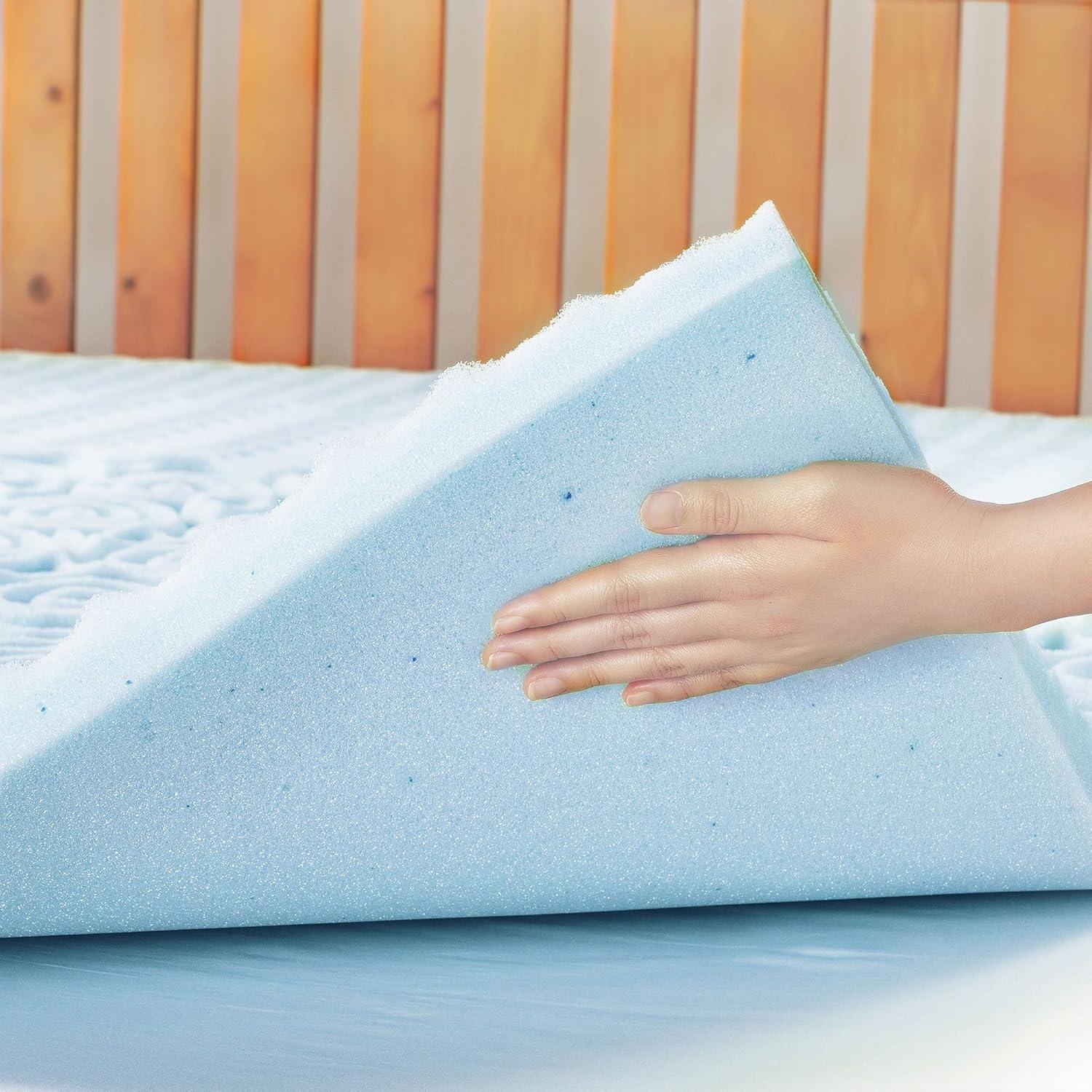 Topper de Espuma con Memoria Mellow 5 Zonas 1.5 cm Individual Azul