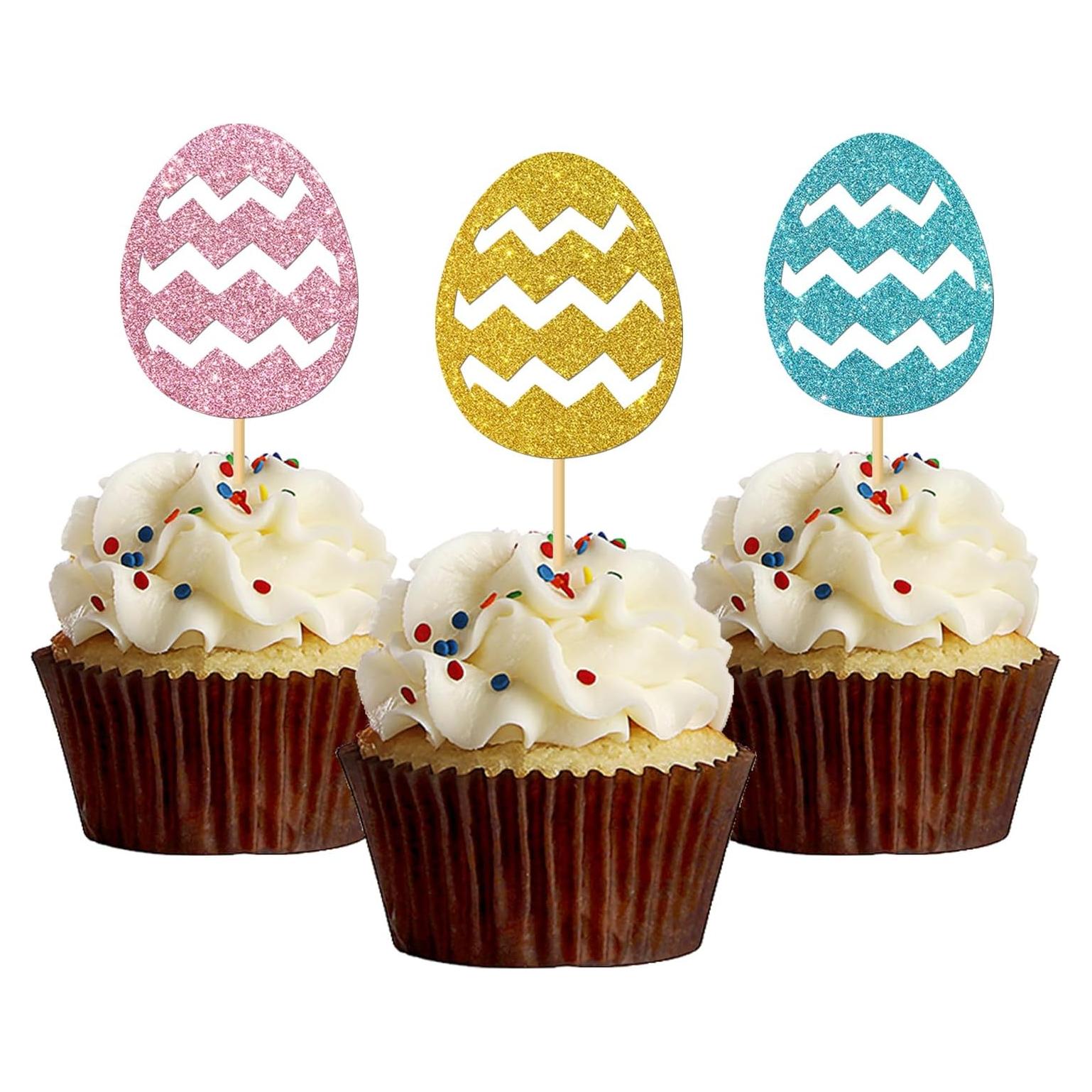 Decoraciones para Cupcakes de Conejo de Pascua 24 Pcs - MonMon & Craft