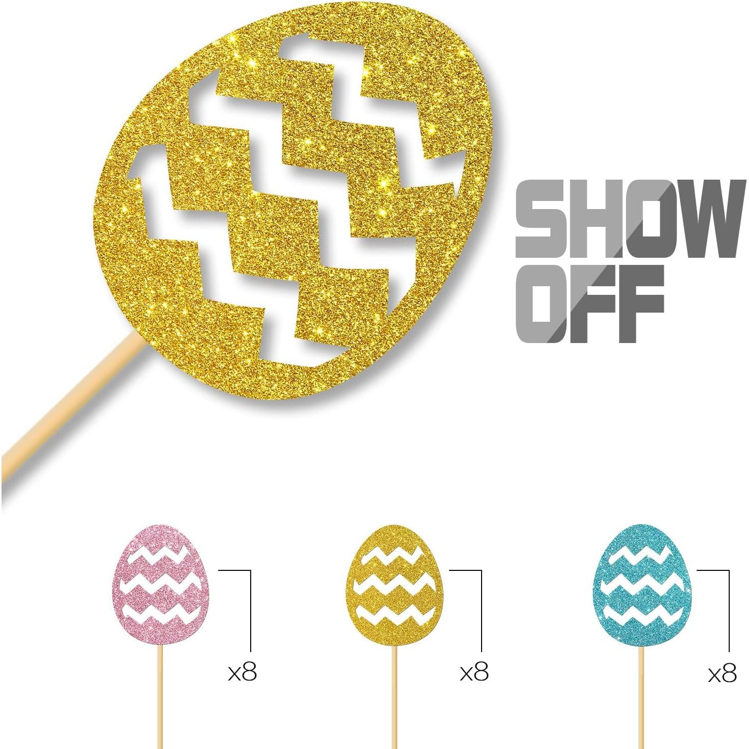 Decoraciones para Cupcakes de Conejo de Pascua 24 Pcs - MonMon & Craft