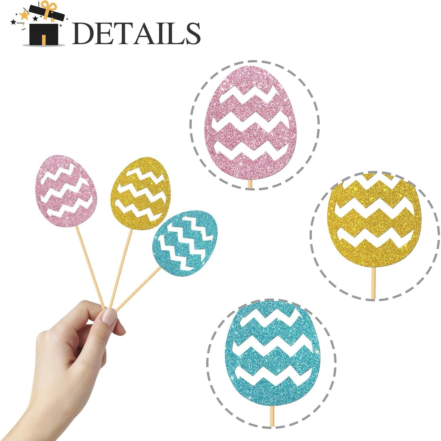 Decoraciones para Cupcakes de Conejo de Pascua 24 Pcs - MonMon & Craft