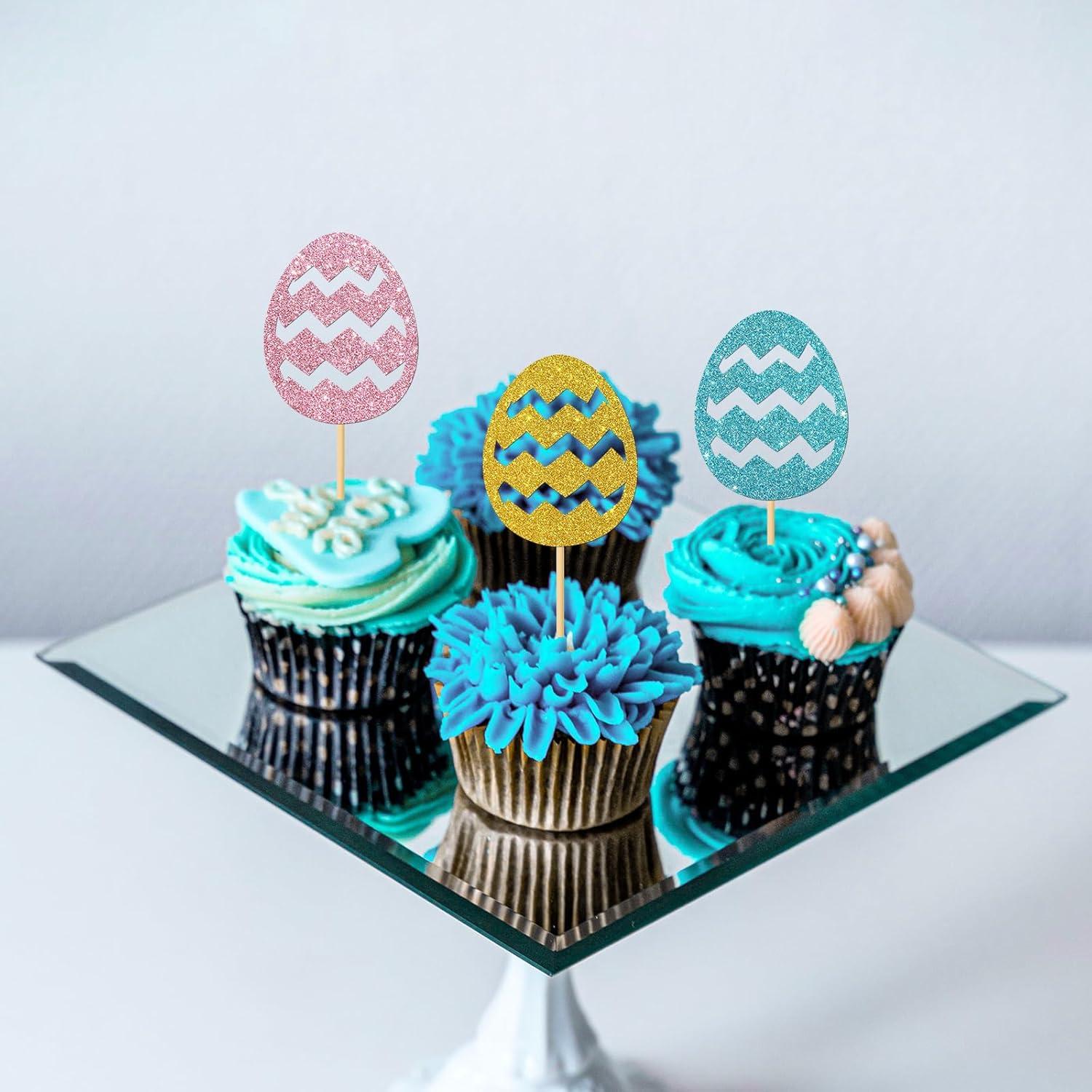 Decoraciones para Cupcakes de Conejo de Pascua 24 Pcs - MonMon & Craft
