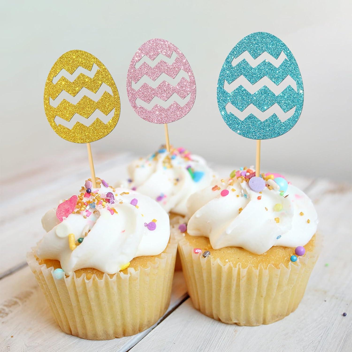 Decoraciones para Cupcakes de Conejo de Pascua 24 Pcs - MonMon & Craft