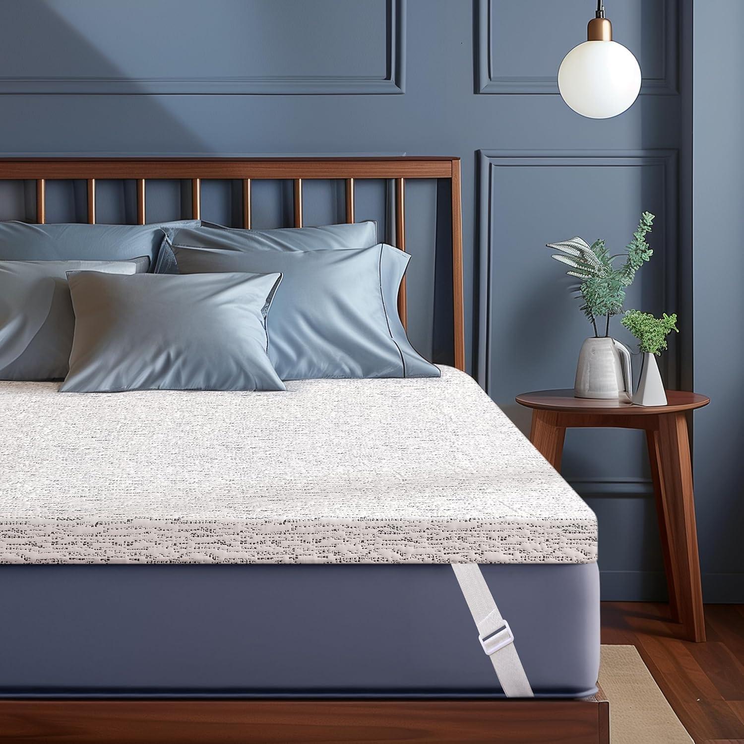 Colchón Topper SyMax Reina 5 cm Espuma Viscoelástica con Gel