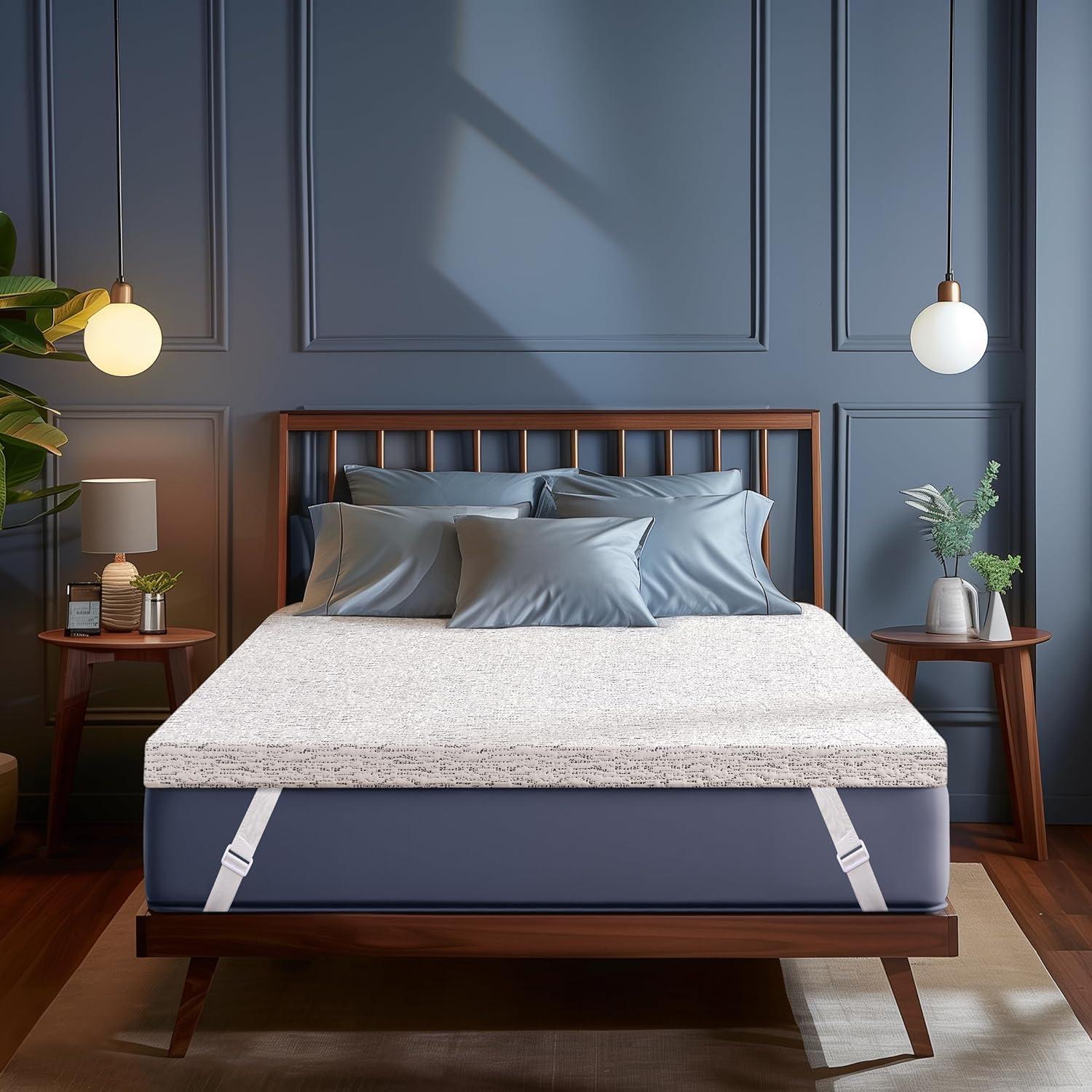 Colchón Topper SyMax Reina 5 cm Espuma Viscoelástica con Gel