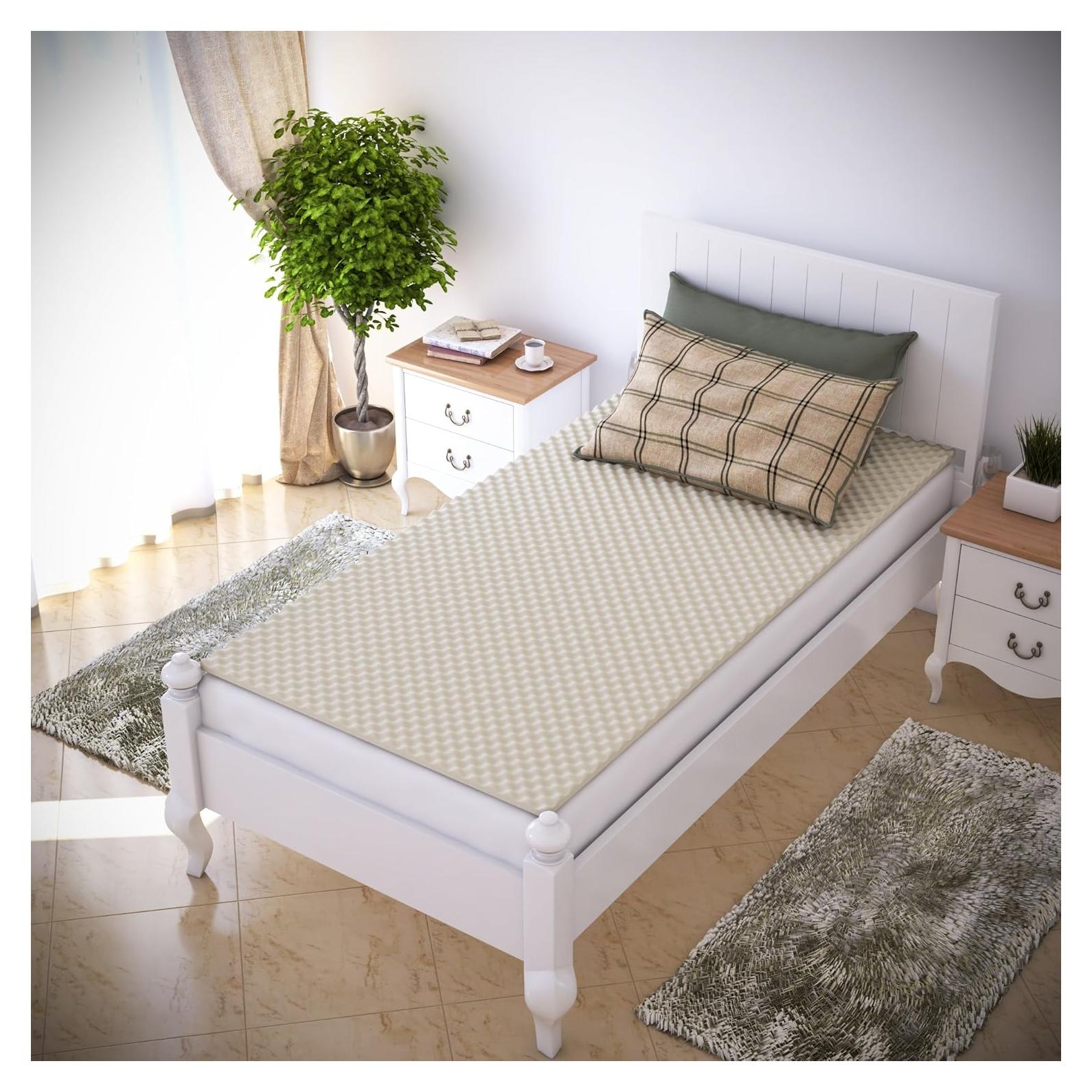 Cubierta de colchón tipo huevo Twin XL Everyday Home Blanco