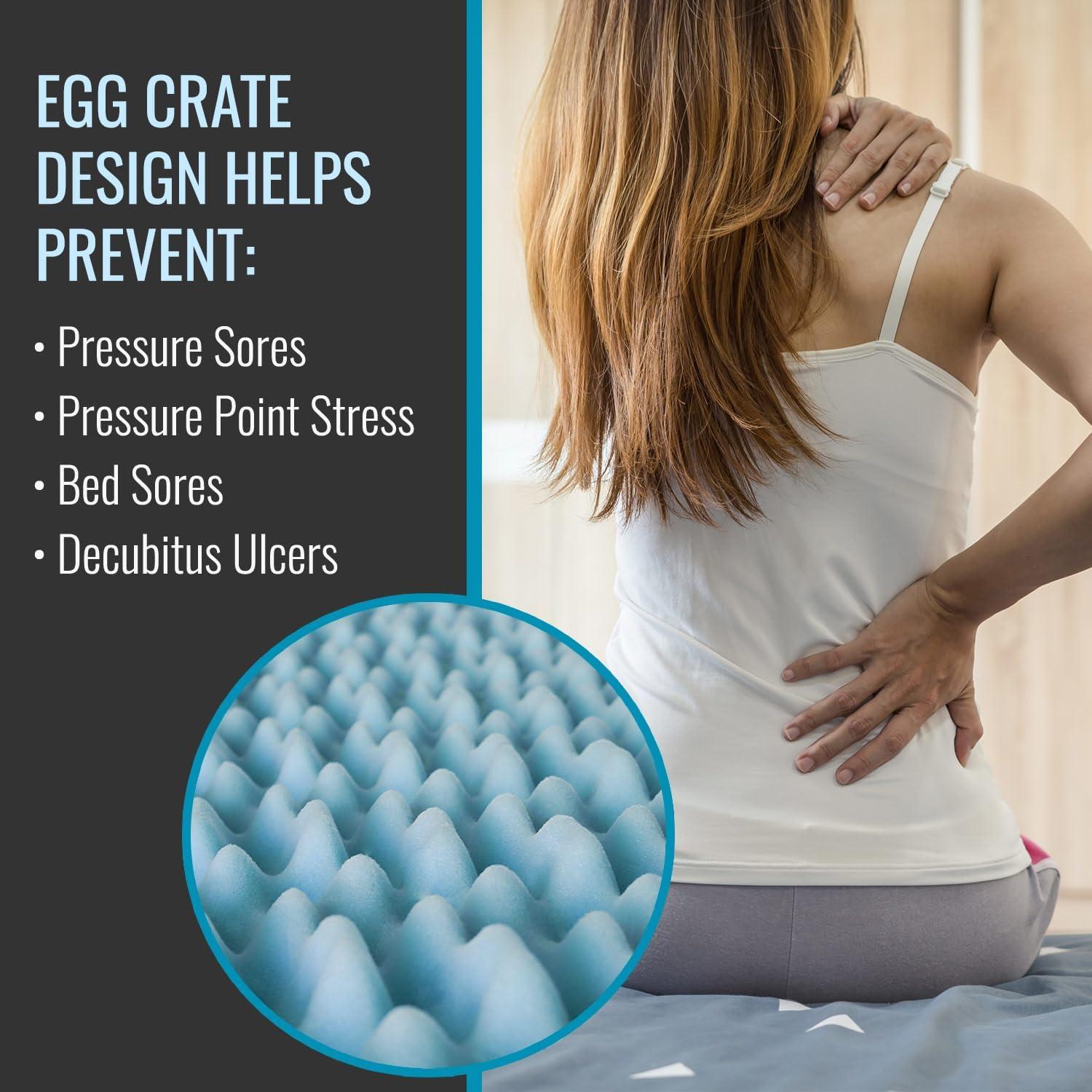 Colchón Superior DMI Twin XL Espuma de Huevo 5 cm Azul