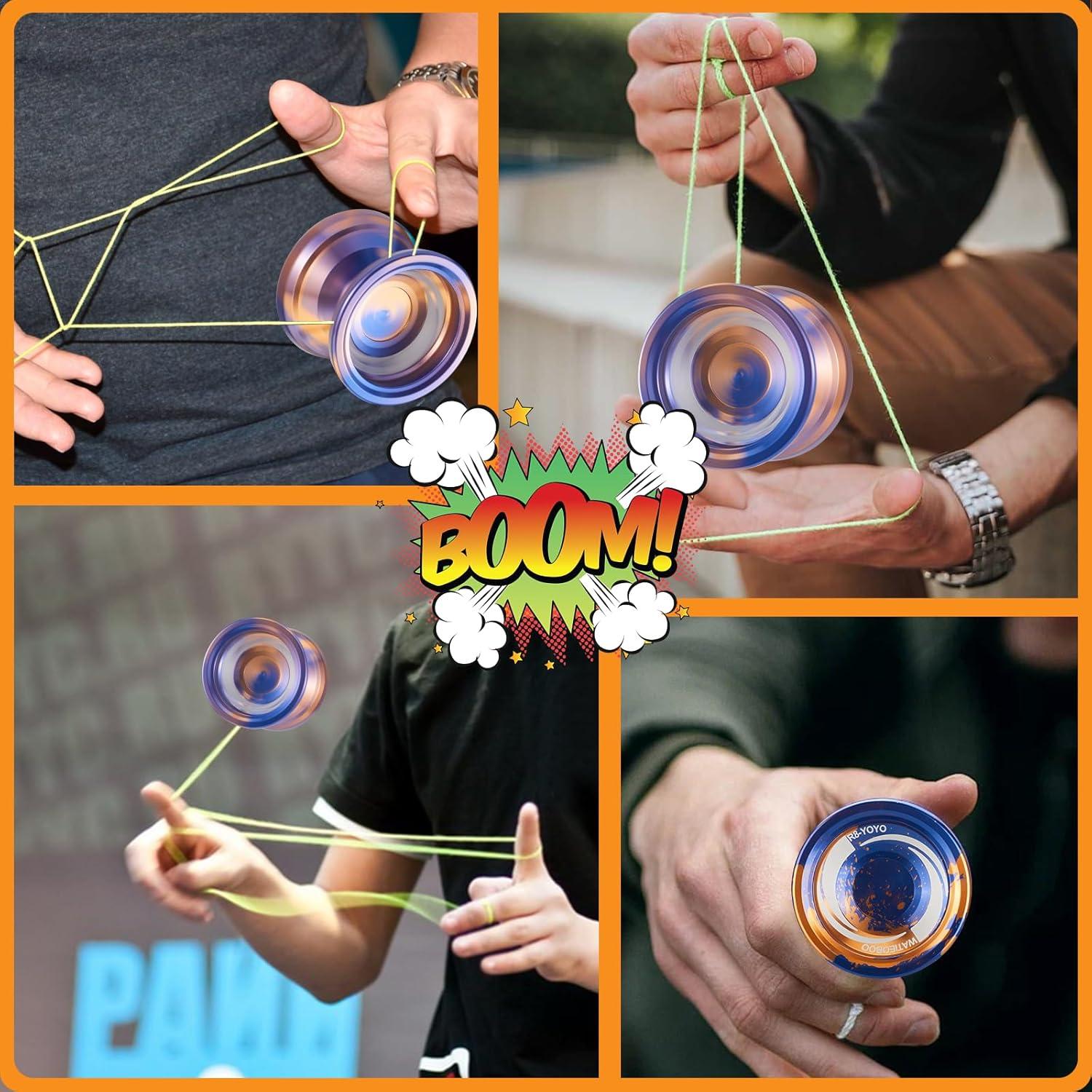 Yoyo Profesional WATIEOBOO R8 Azul y Oro para Niños