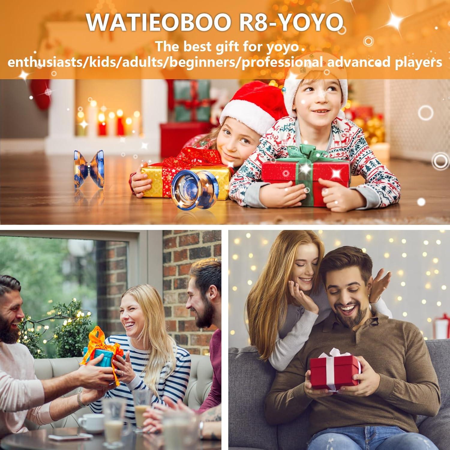 Yoyo Profesional WATIEOBOO R8 Azul y Oro para Niños