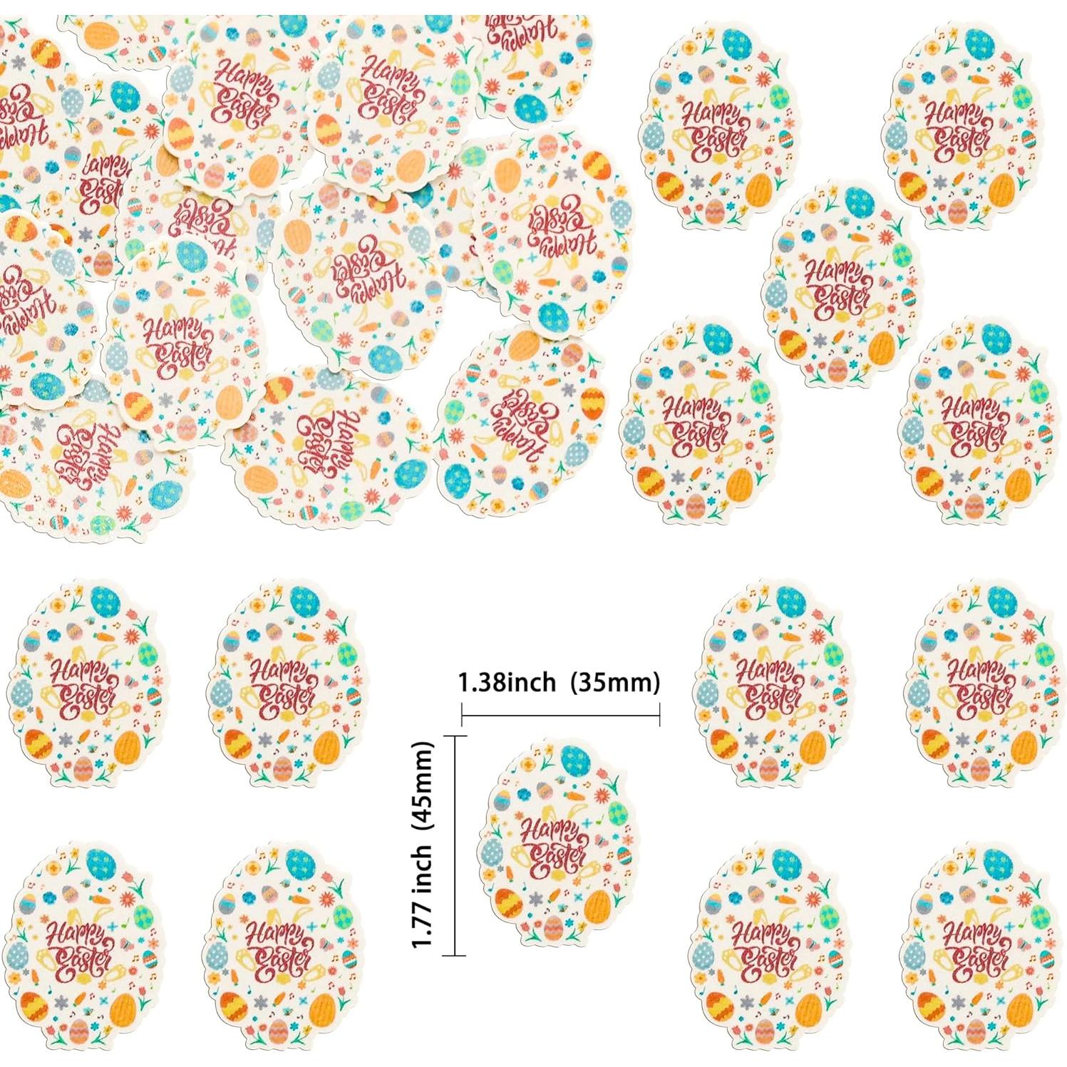 Ephlyn 50 Piezas Decoraciones de Pascua para Cupcakes - Papel