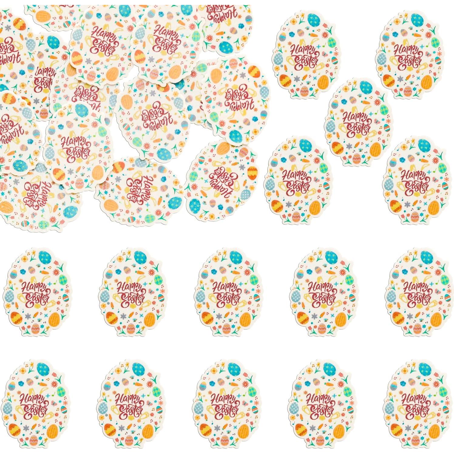 Ephlyn 50 Piezas Decoraciones de Pascua para Cupcakes - Papel