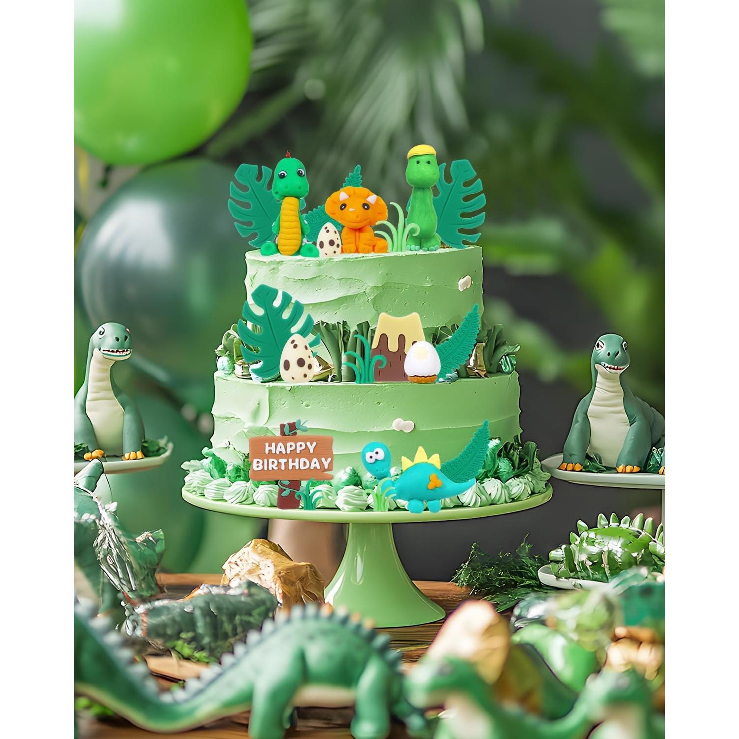 Juego de 19 Piezas Decoración Pastel Dinosaurio Glavatrix