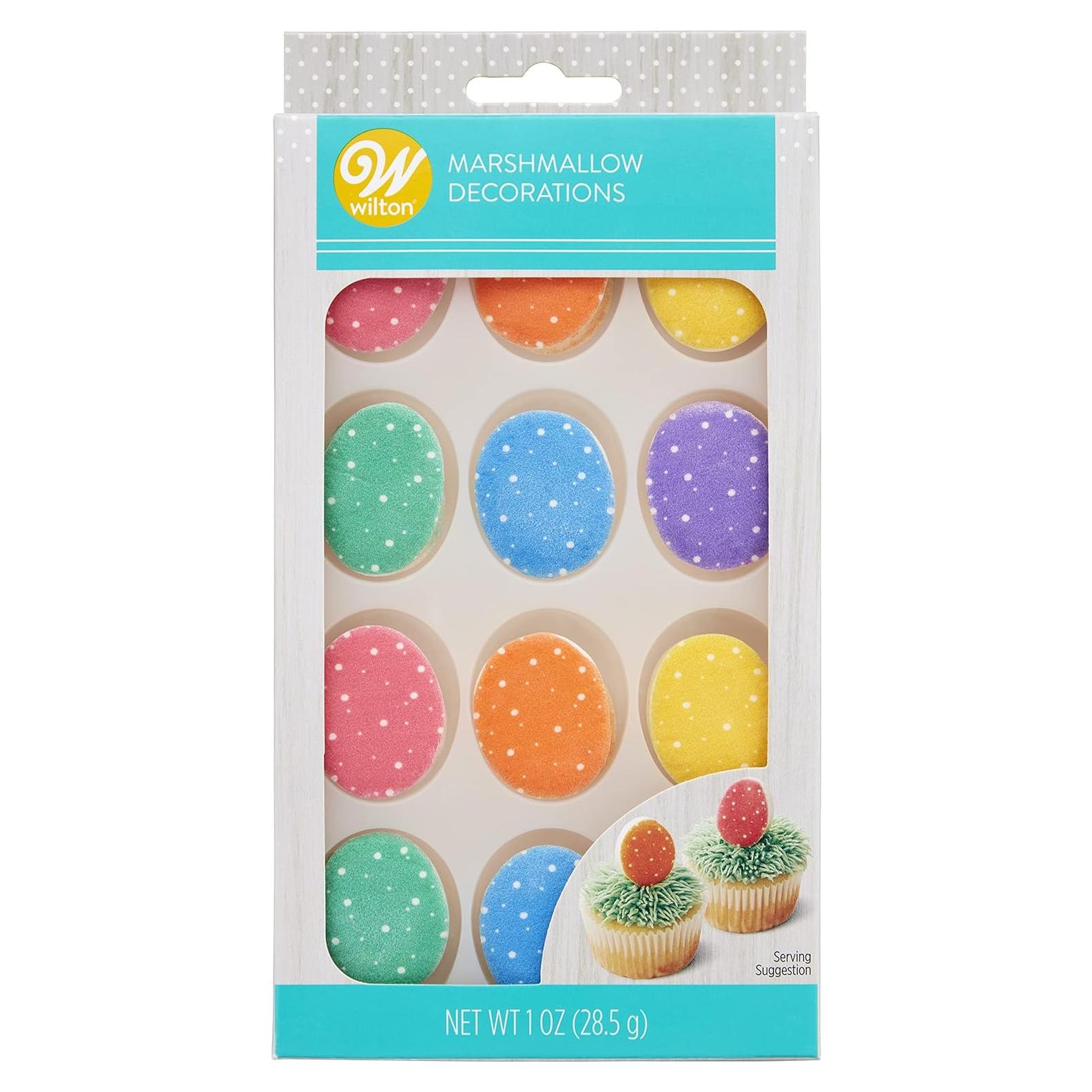 Decoraciones de Malvavisco en Forma de Huevo Wilton - 12 Pzas