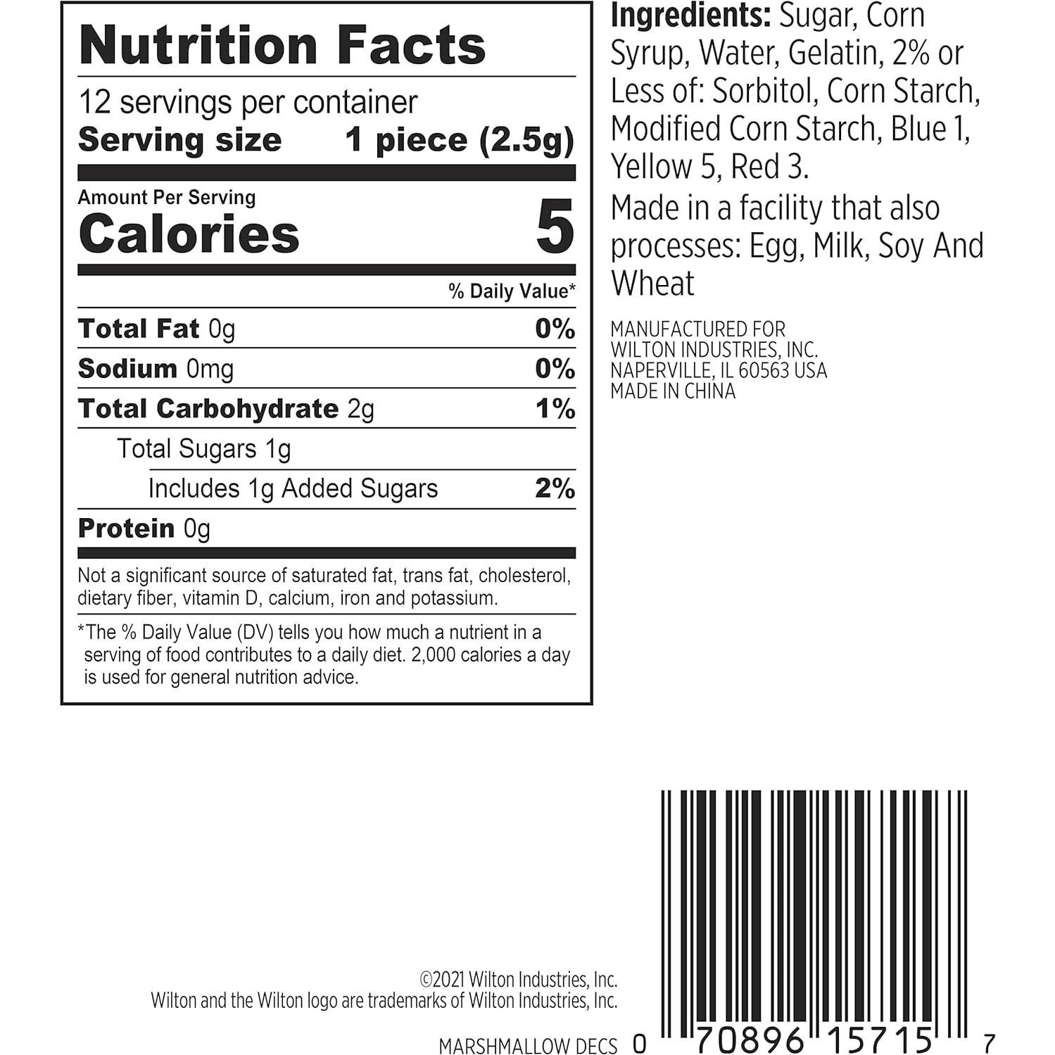 Decoraciones de Malvavisco en Forma de Huevo Wilton - 12 Pzas