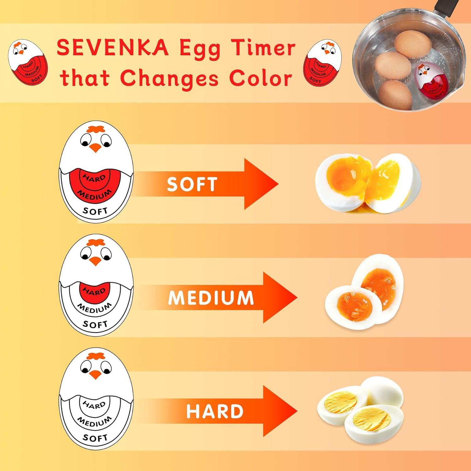 Temporizadores de Huevos SEVENKA - 2 Piezas, Color Sensible