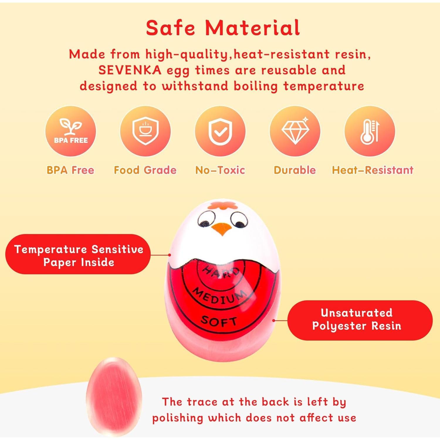 Temporizadores de Huevos SEVENKA - 2 Piezas, Color Sensible