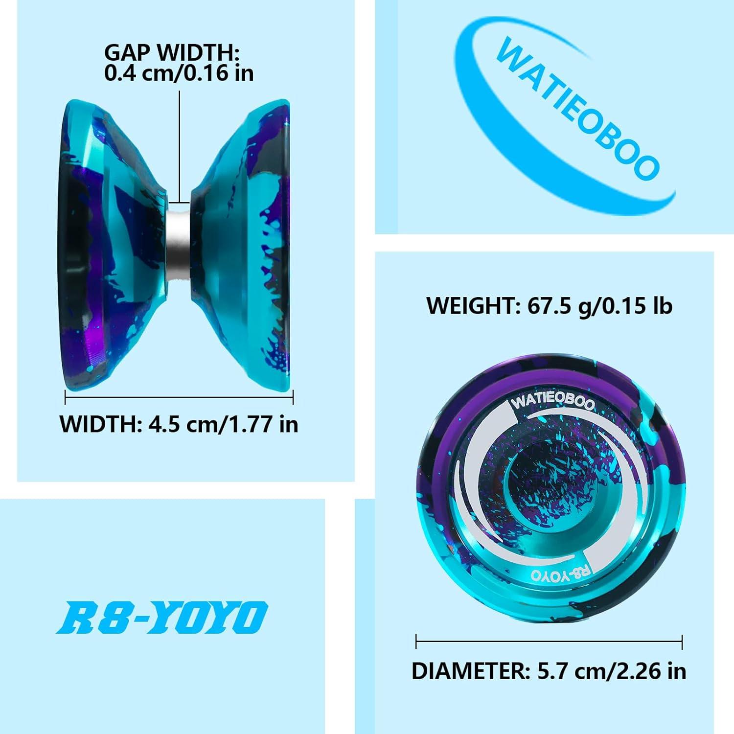 Yoyo WATIEOBOO R8 Profesional de Metal con Accesorios