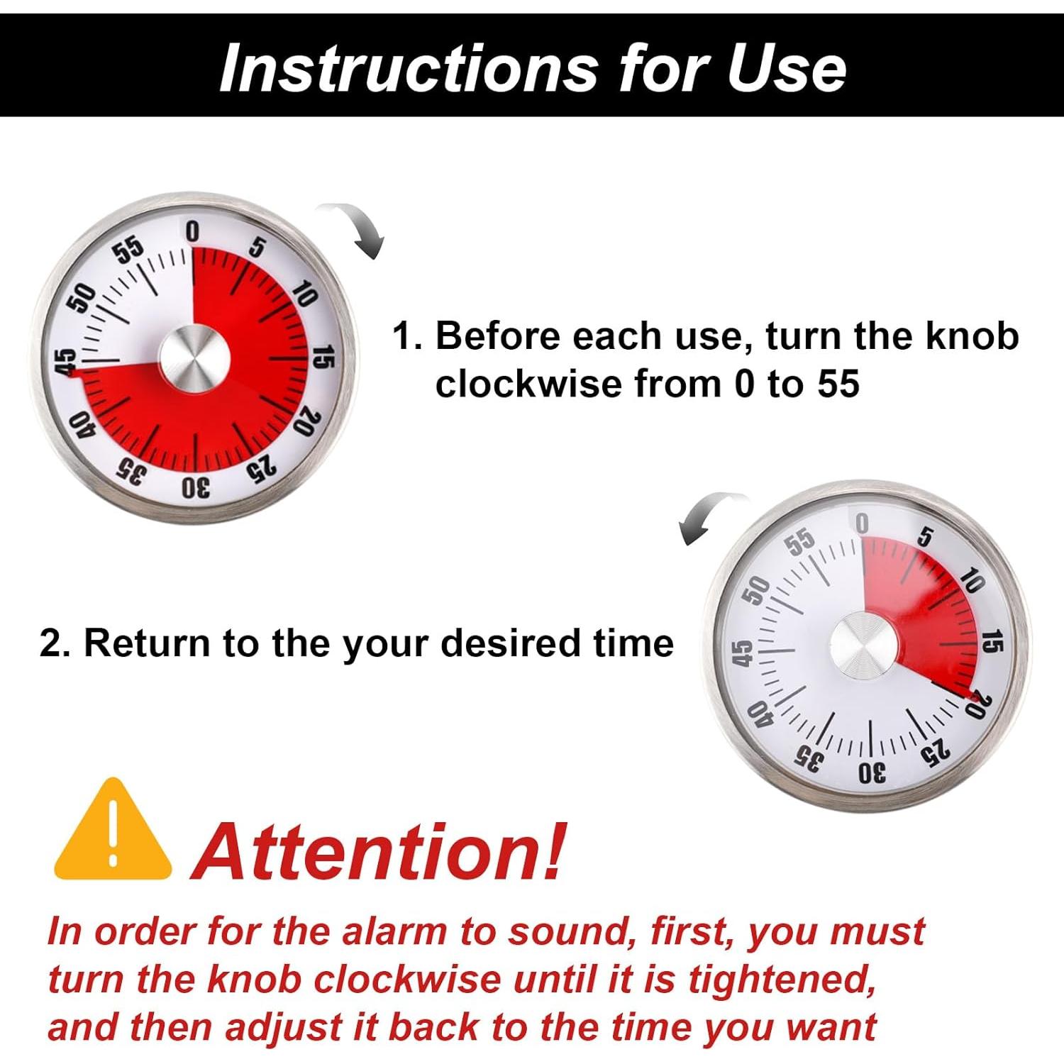 Temporizador de Cocina Mecánico BOXOB Multicolor 6cm