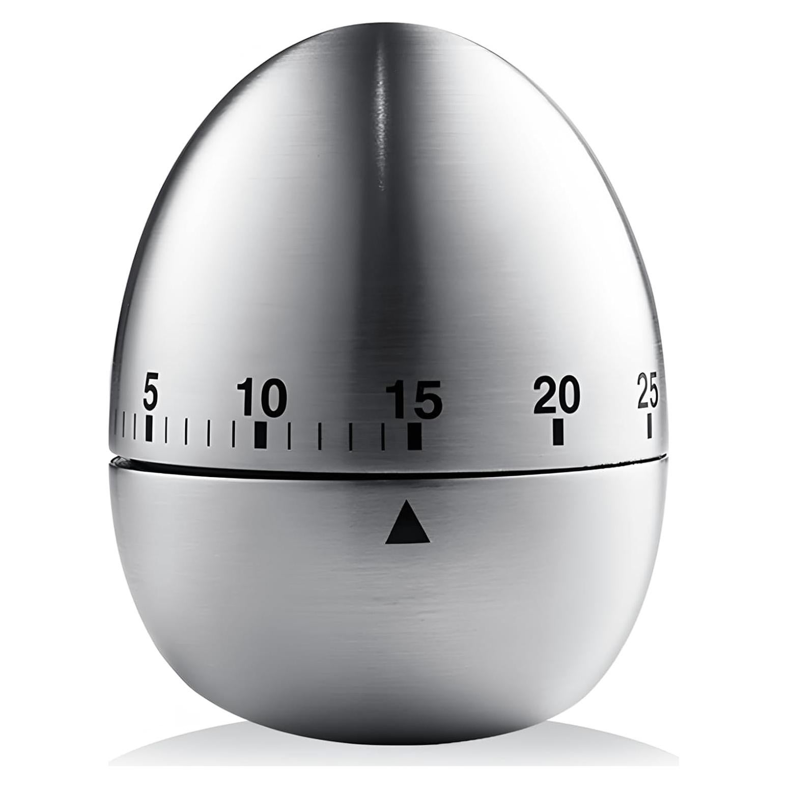 Temporizador de Huevo Mecánico 60 Minutos Wetinforu Acero Inoxidable
