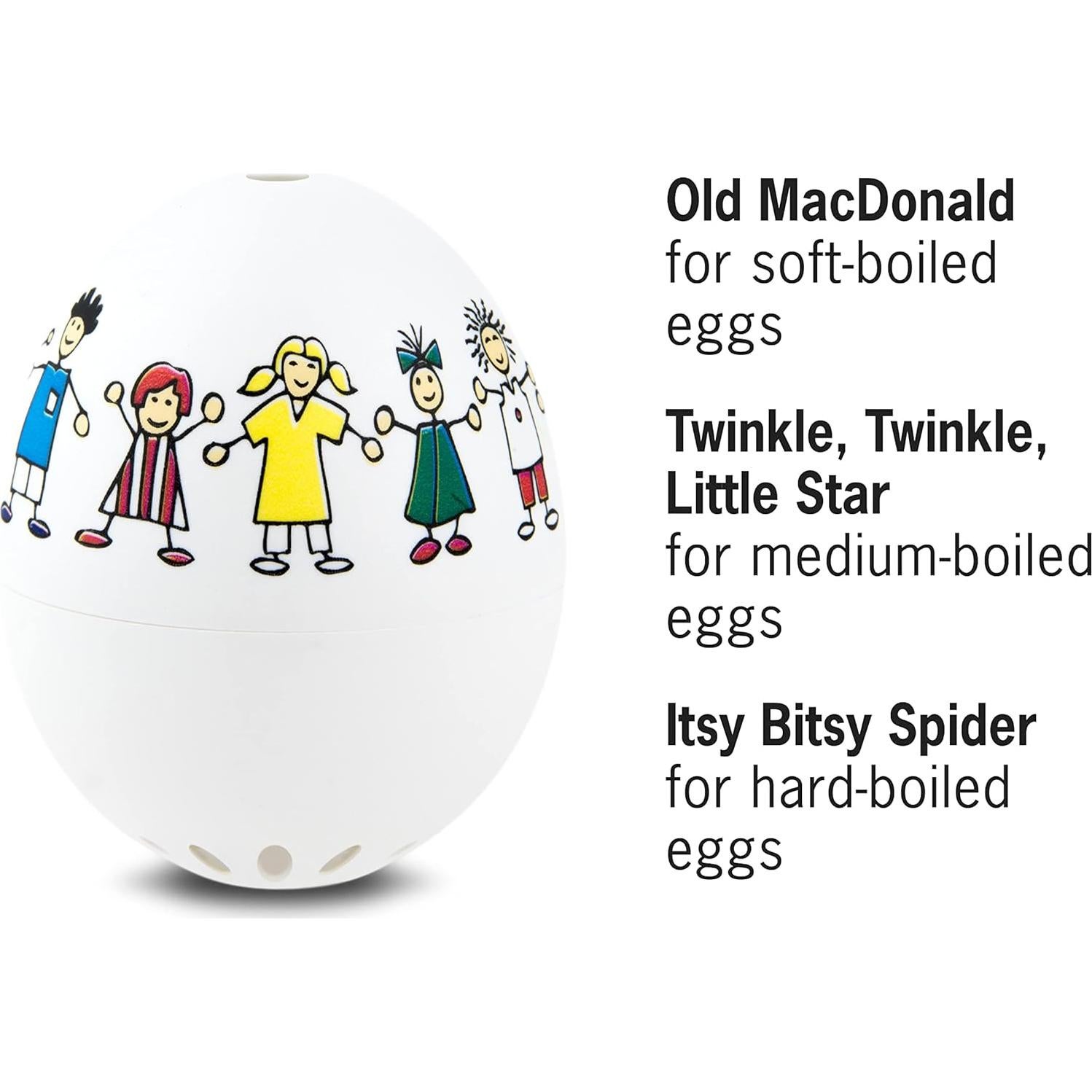 Kids BeepEgg – Egg Timer for Boiling Eggs – Musical Egg Cooker for Soft, Medium, Hard Boiled Eggs – Food Safe – Singing Floating Egg Timer – Egg Cooker for 3 Levels of Doneness - Brainstream