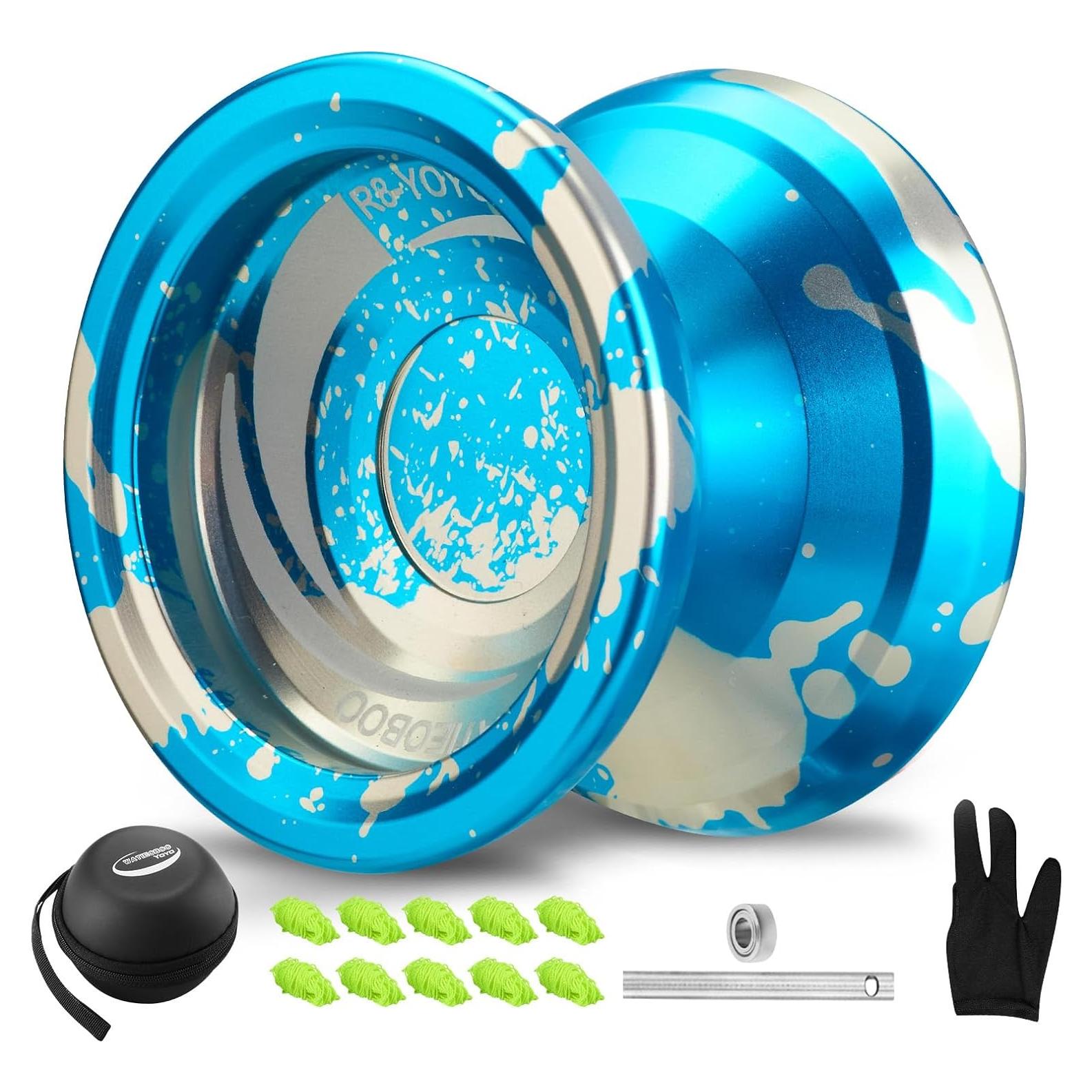 Yoyo WATIEOBOO R8 Profesional Doble Función Azul Plata