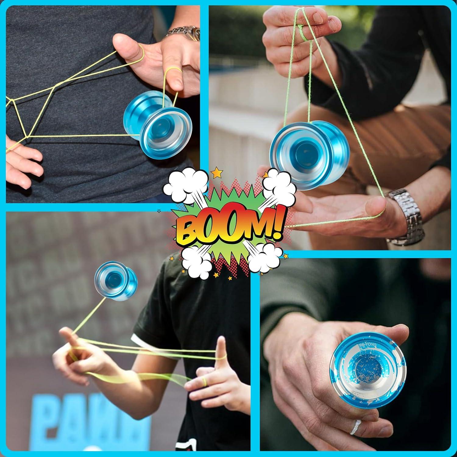 Yoyo WATIEOBOO R8 Profesional Doble Función Azul Plata