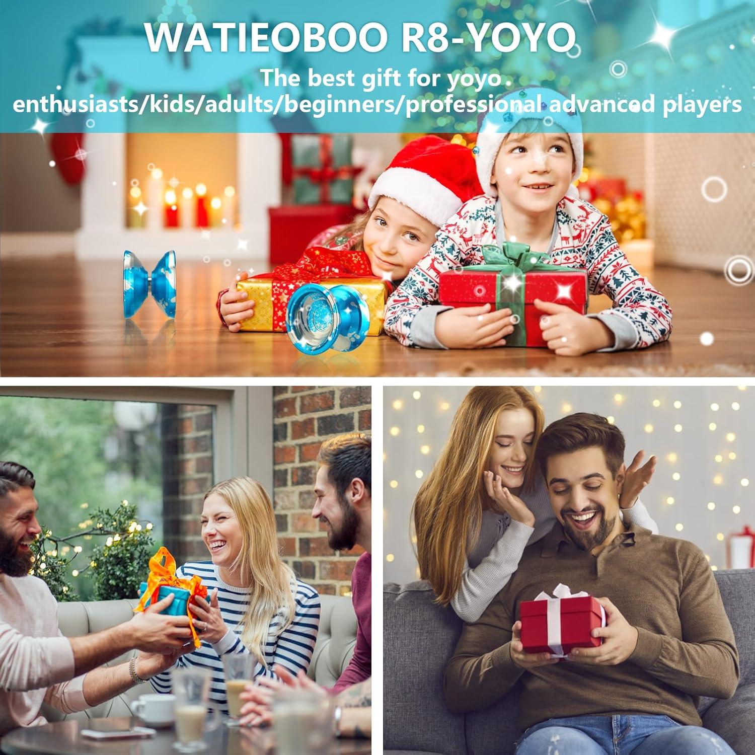 Yoyo WATIEOBOO R8 Profesional Doble Función Azul Plata