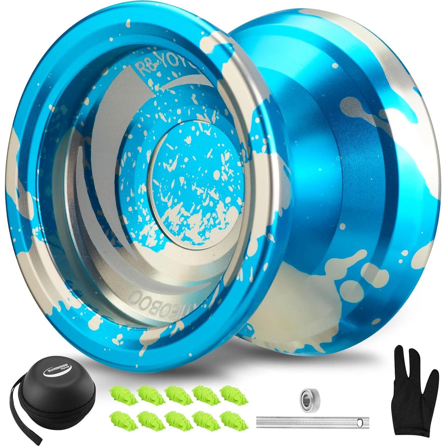 Yoyo WATIEOBOO R8 Profesional Doble Función Azul Plata