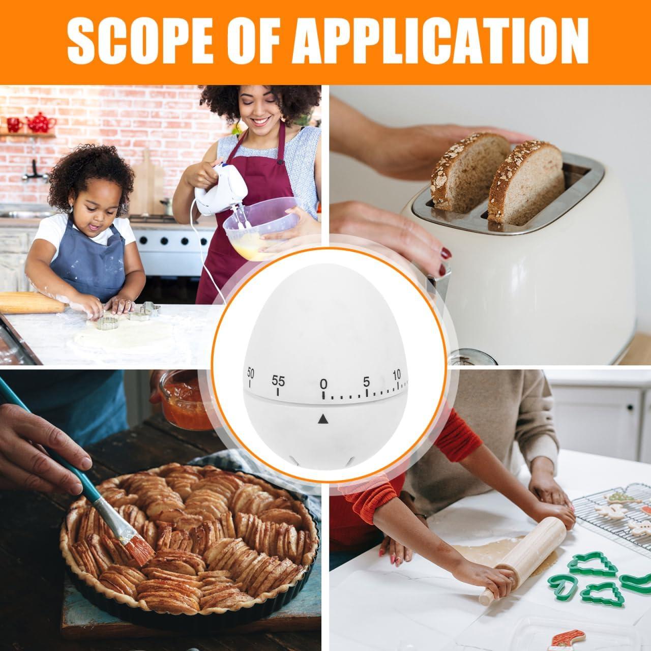 Temporizador de Cocina Mecánico Cabilock, Diseño de Huevo, 7.5 cm