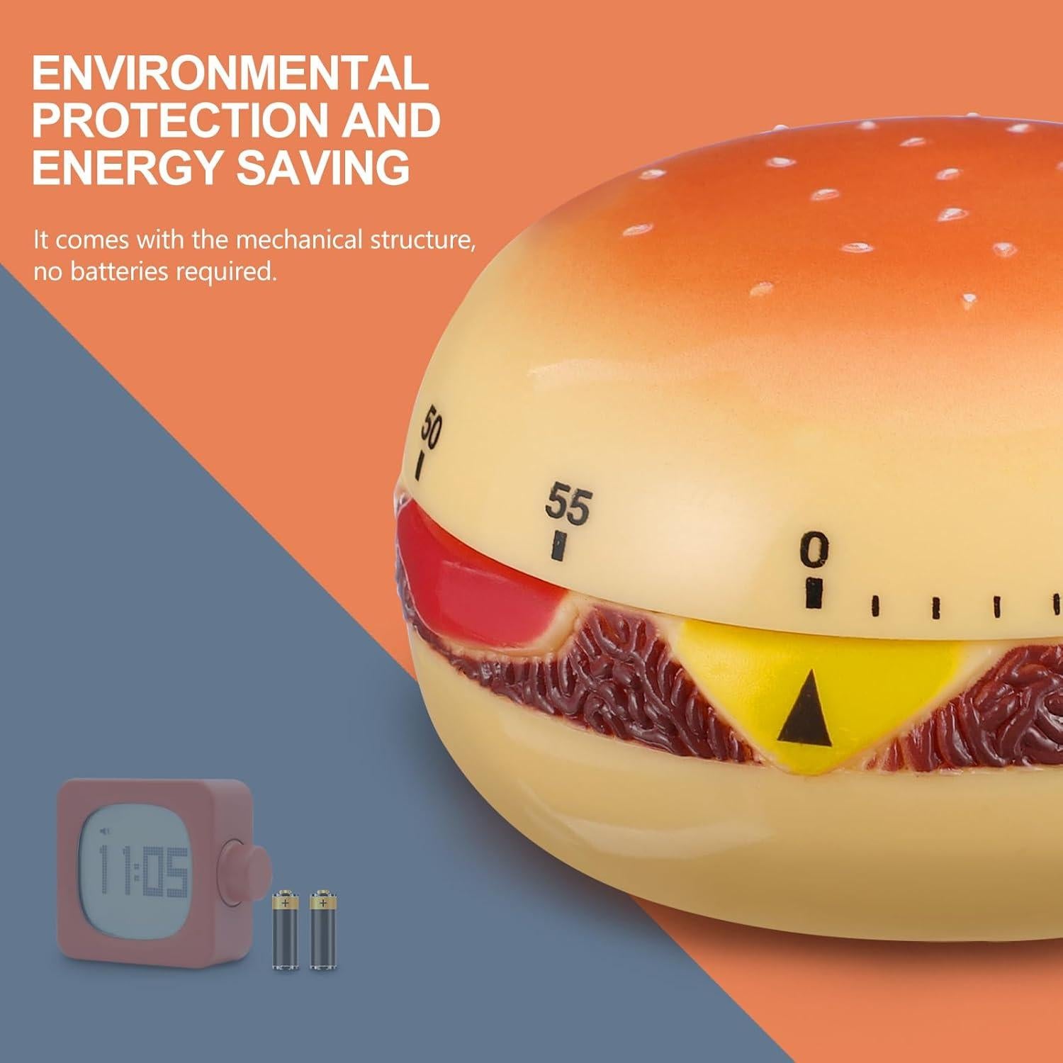 Temporizador Mecánico de Cocina Cabilock Hamburguesa 60 Min