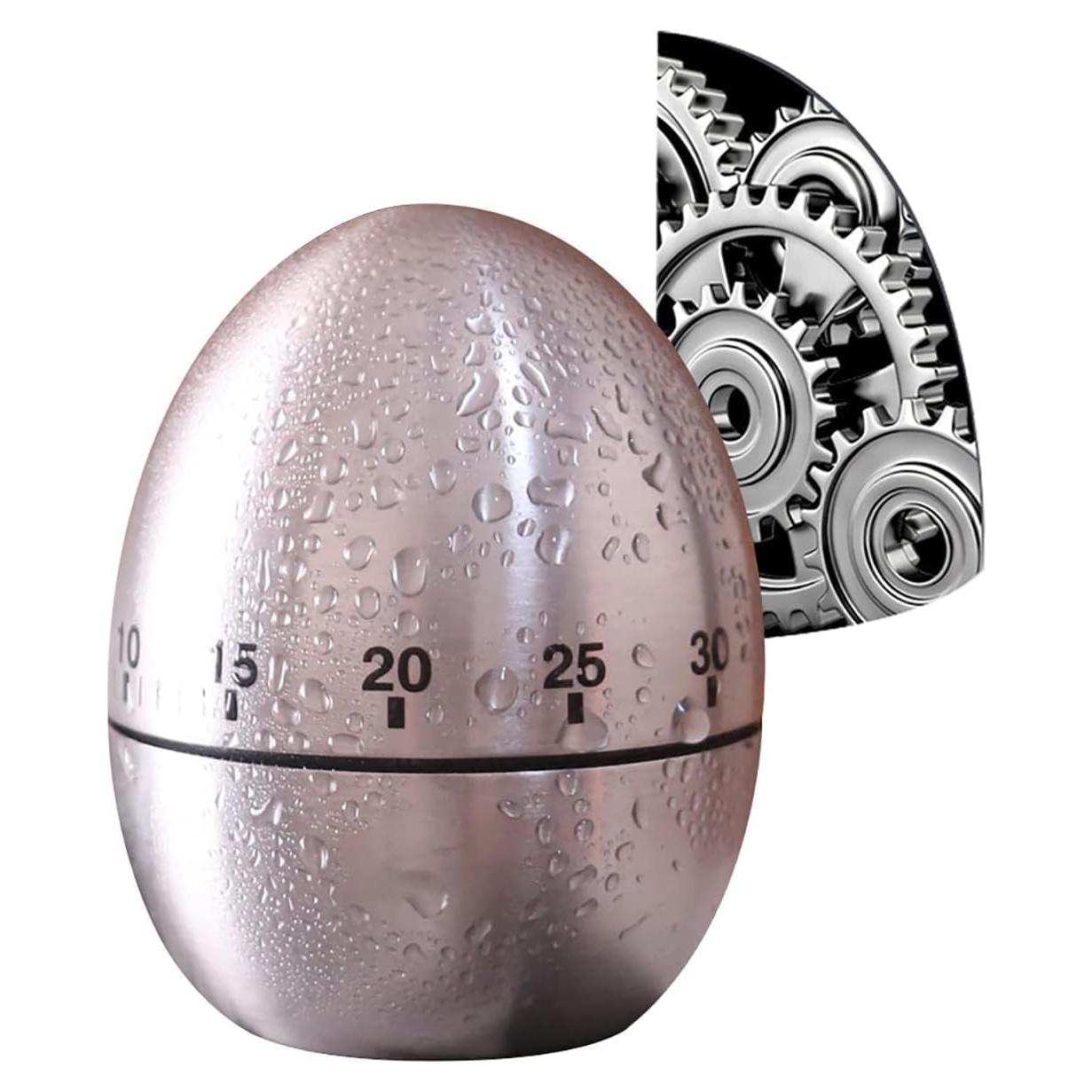 Temporizador mecánico FLTON 60 minutos acero inoxidable huevo