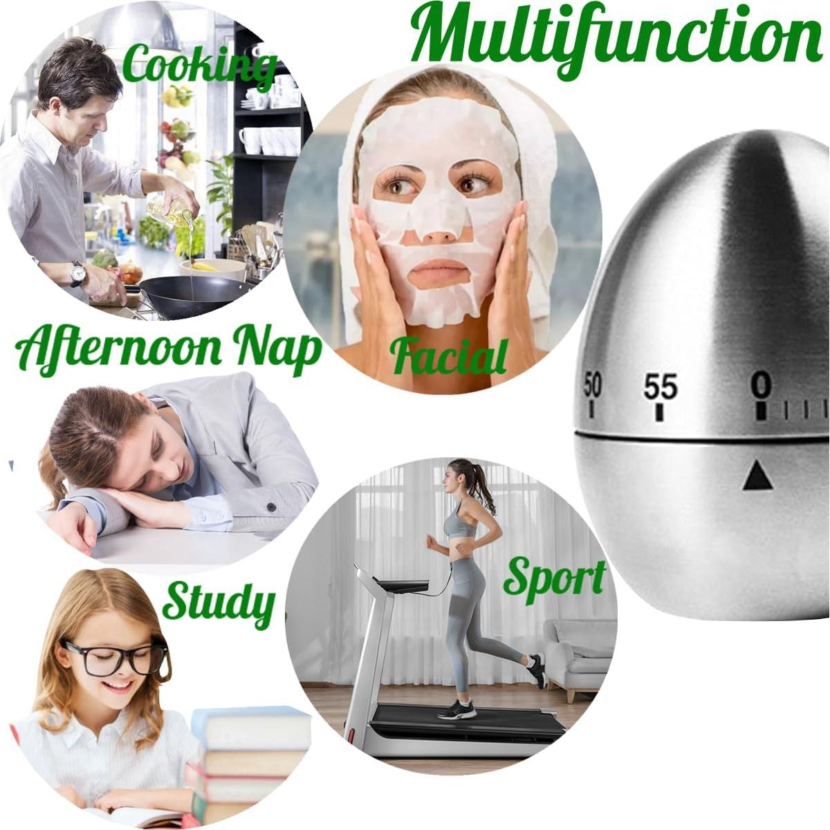 Temporizador mecánico FLTON 60 minutos acero inoxidable huevo