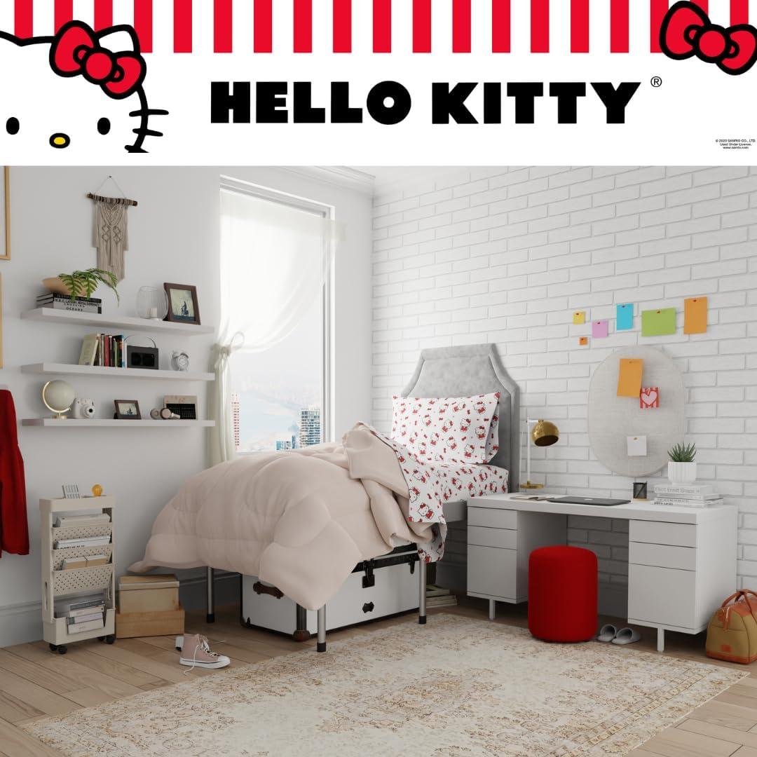 Juego de Sábanas Twin XL Hello Kitty 3 Piezas Algodón