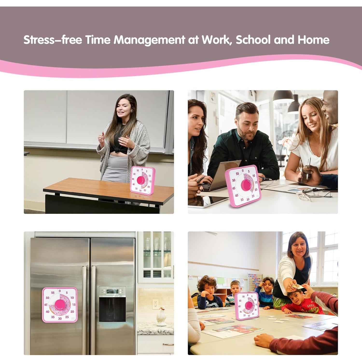 Temporizador Visual TWENTY5 SEVEN 19.05 cm Donut Rosa