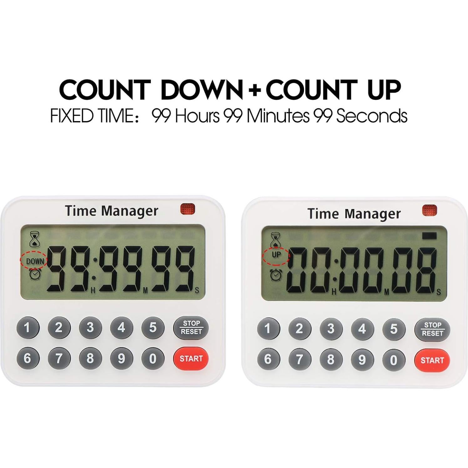 Temporizador de Cocina Digital AIMILAR - Alarma Fuerte, 99 Horas