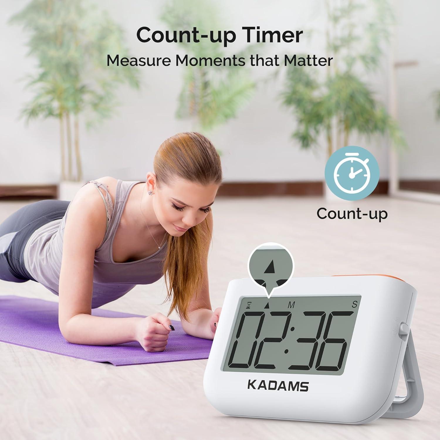 Reloj Digital de Cocina KADAMS con Temporizador y Soporte Plegable