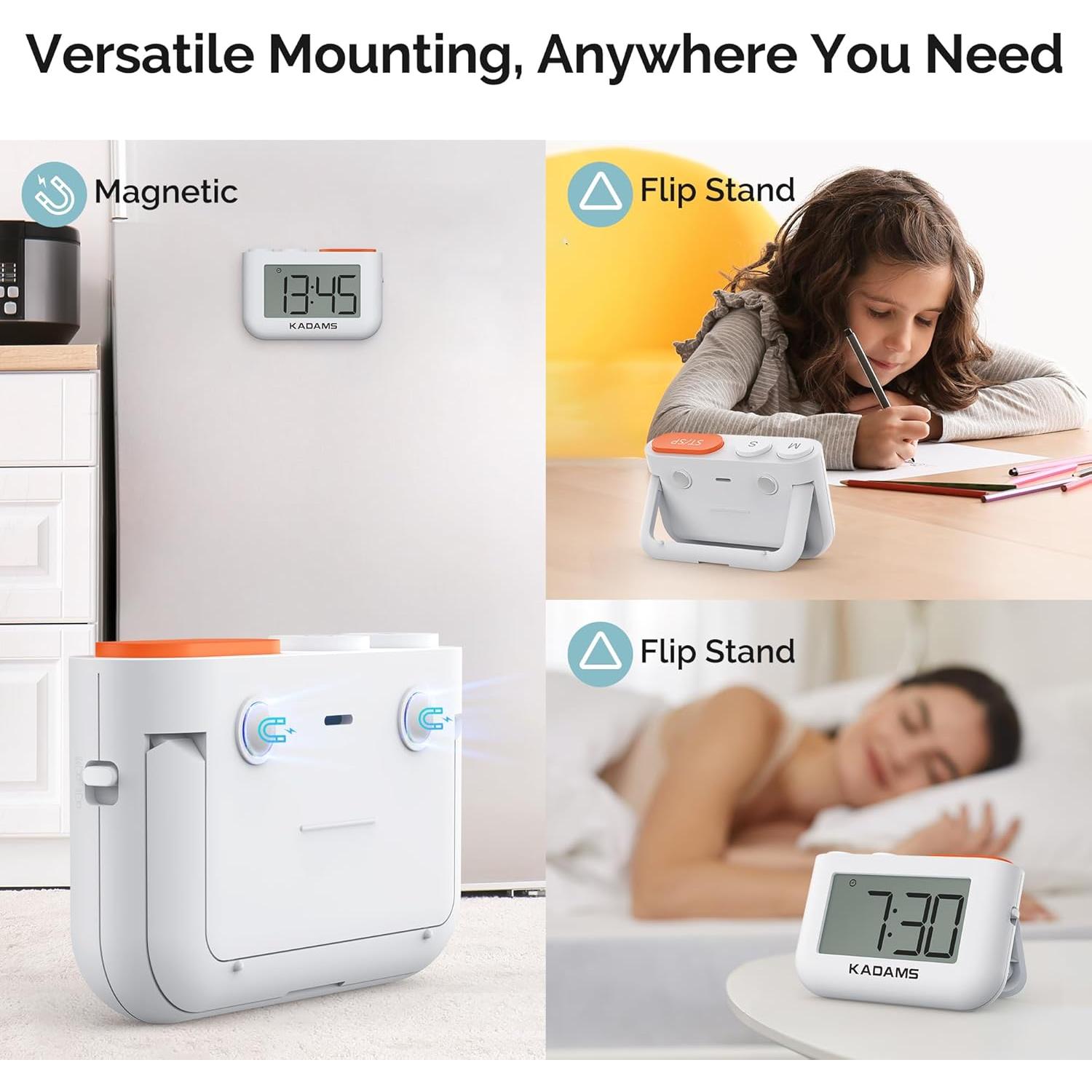 Reloj Digital de Cocina KADAMS con Temporizador y Soporte Plegable