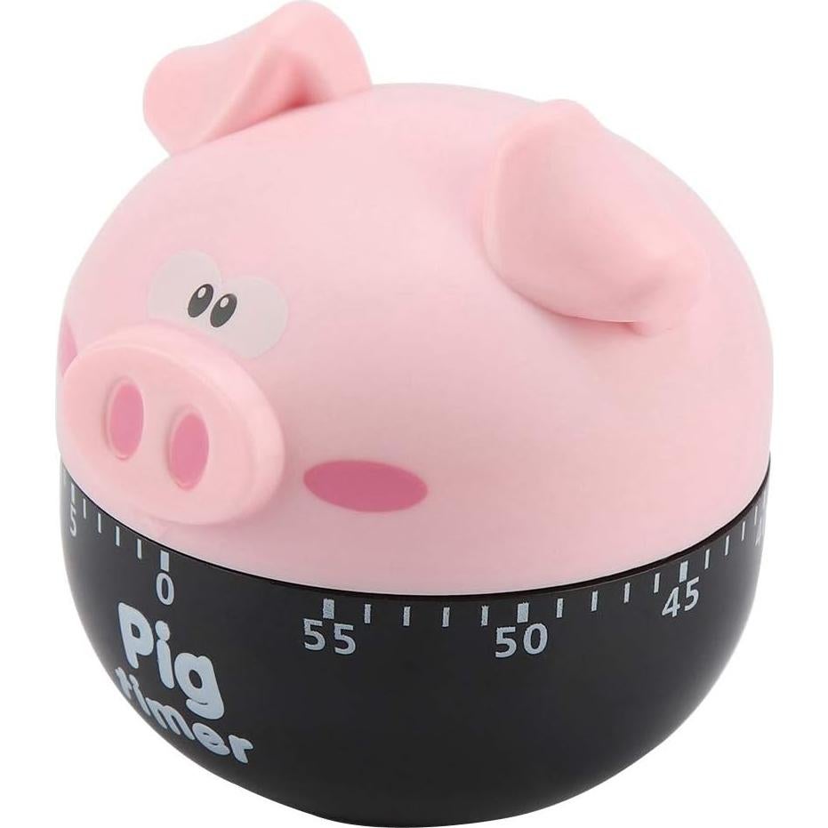Temporizador de Cocina Mecánico Cerdo Rosa TOPINCN 1-55 Minutos