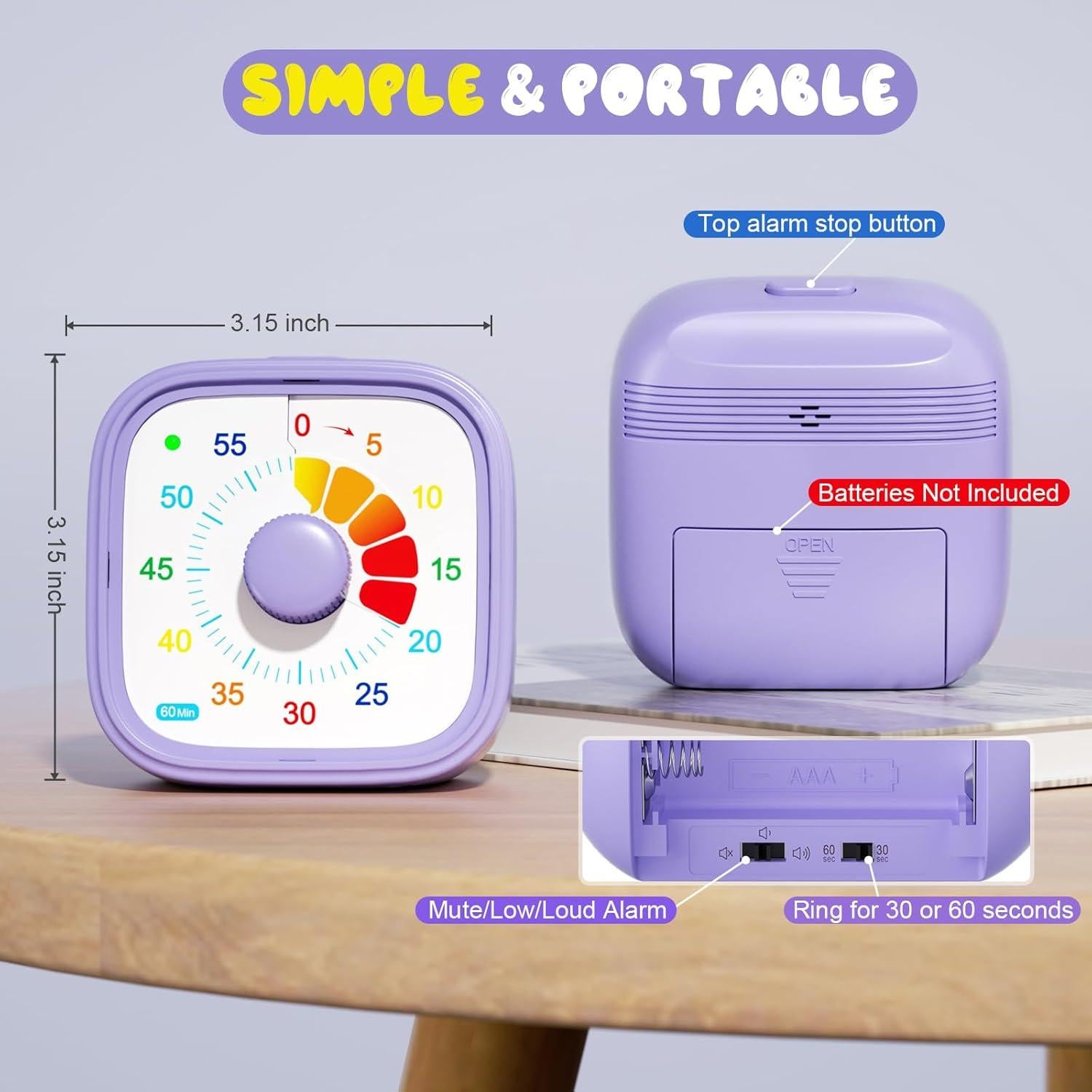 Temporizador Visual Shintrend 60 Minutos - Cuenta Regresiva Silenciosa