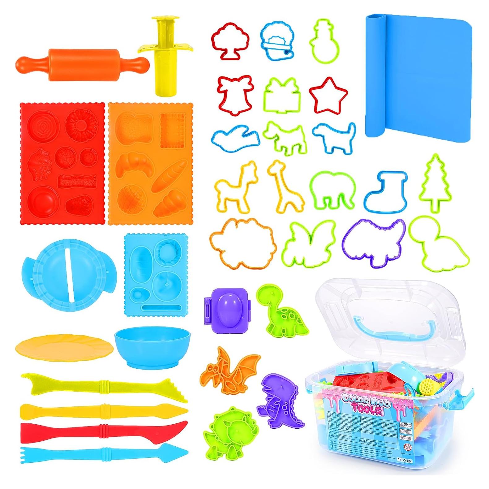 Juego de Herramientas de Masa para Niños 37 Piezas