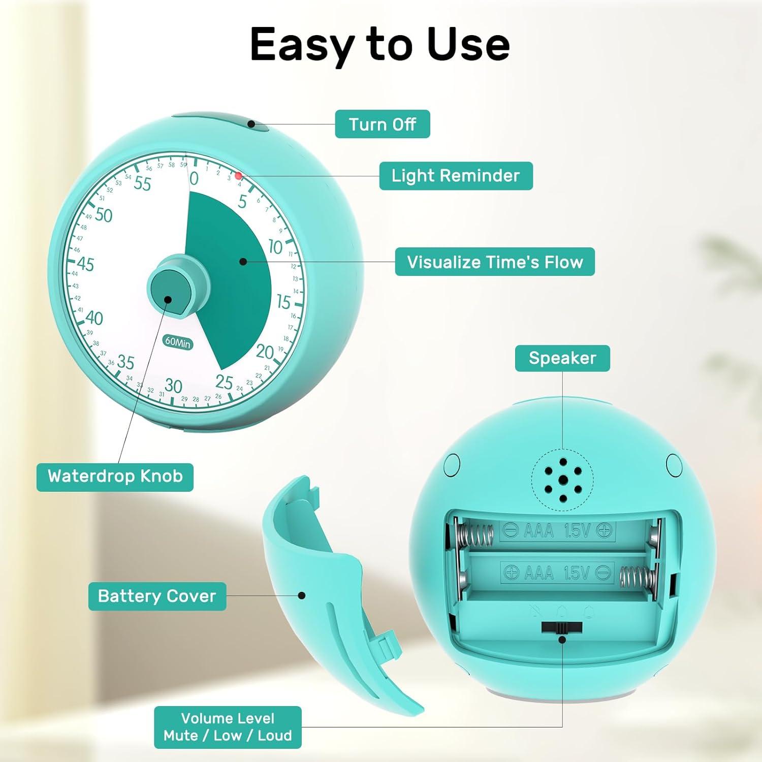 Temporizador Visual Conchstar 60 Minutos para Niños Verde