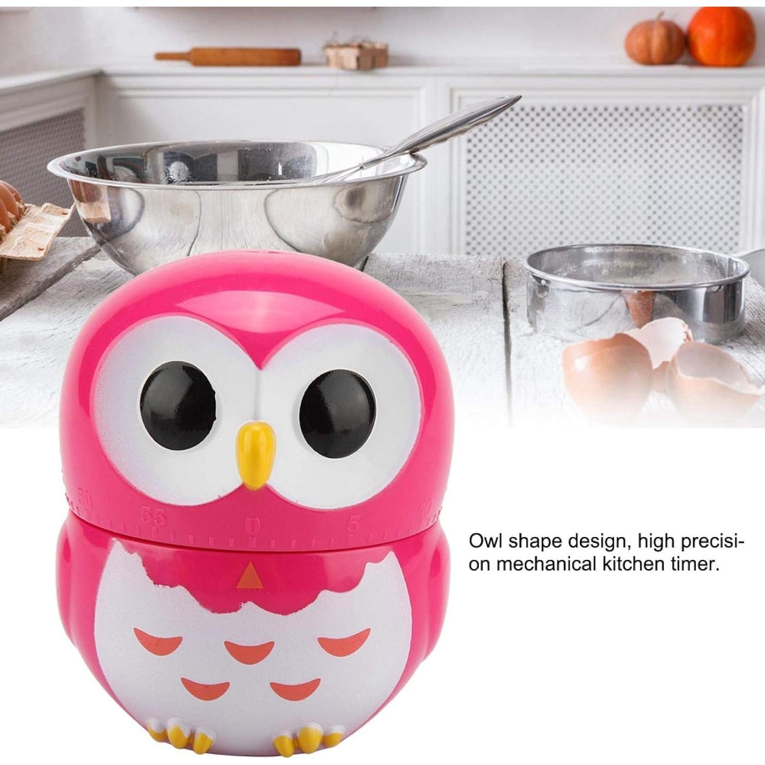 Temporizador de Cocina Mecánico Tyenaza Búho Rosa 55 Minutos