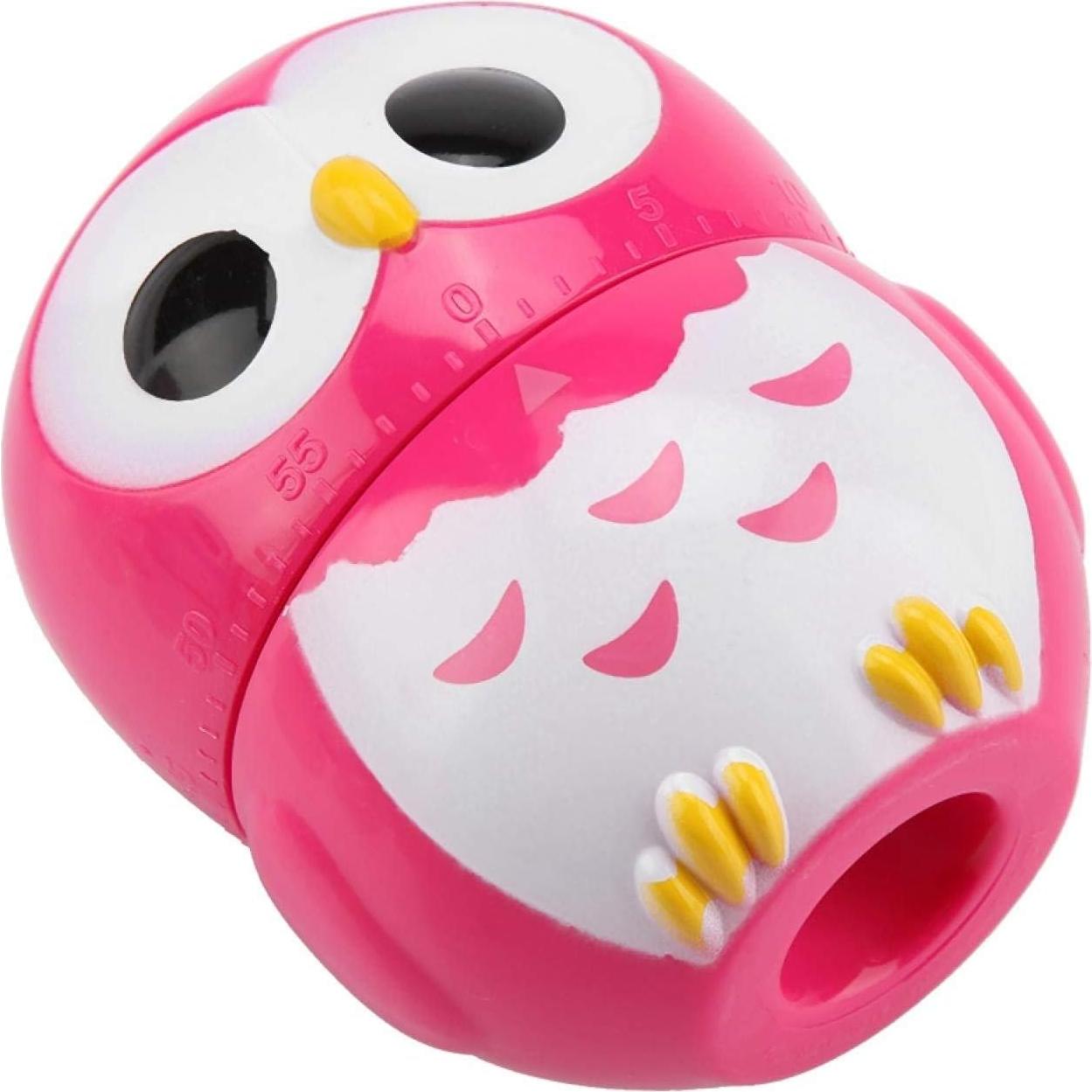 Temporizador de Cocina Mecánico Tyenaza Búho Rosa 55 Minutos