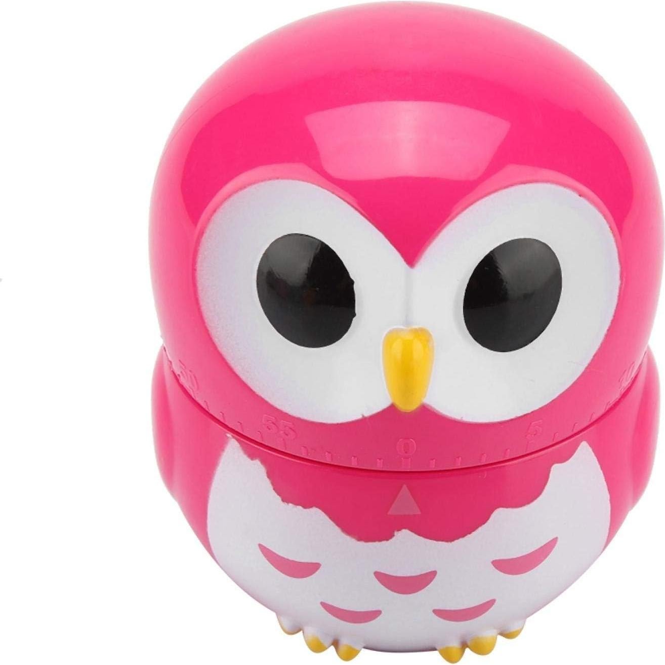 Temporizador de Cocina Mecánico Tyenaza Búho Rosa 55 Minutos